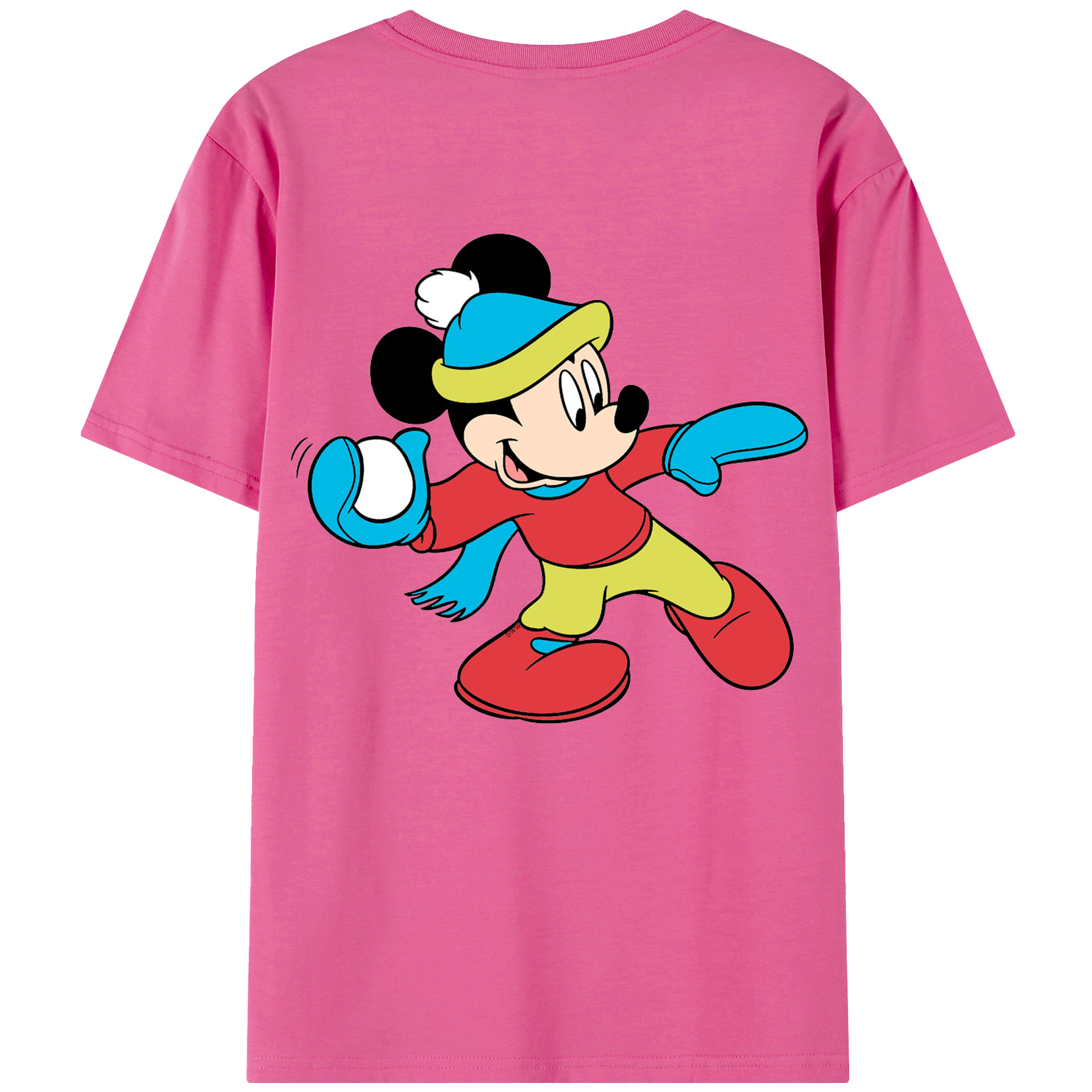 （画像用） ミッキーマウス Mickey Mouse レディース半袖Tシャツ(バックプリント)