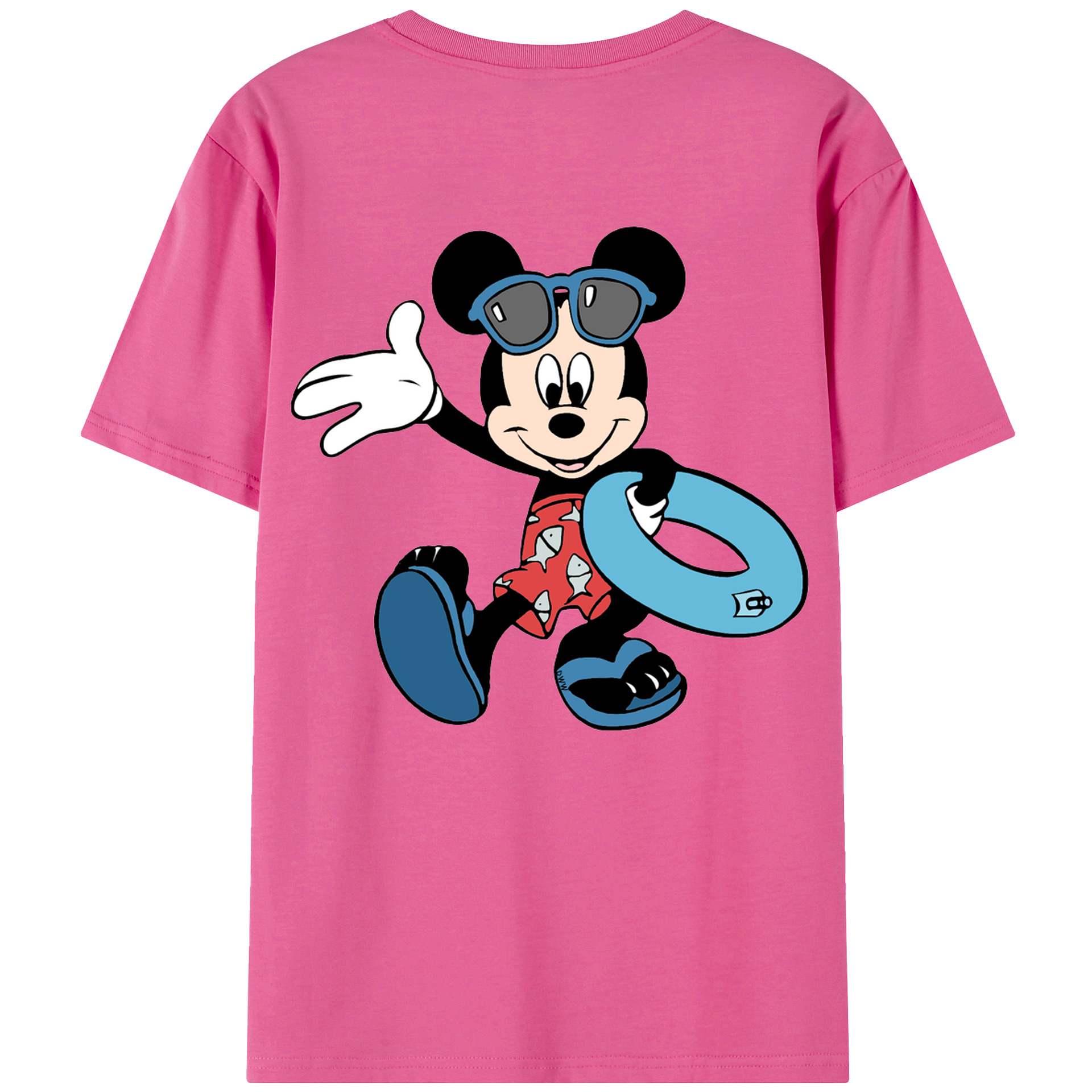 （画像用） ミッキーマウス Mickey Mouse レディース半袖Tシャツ(バックプリント)