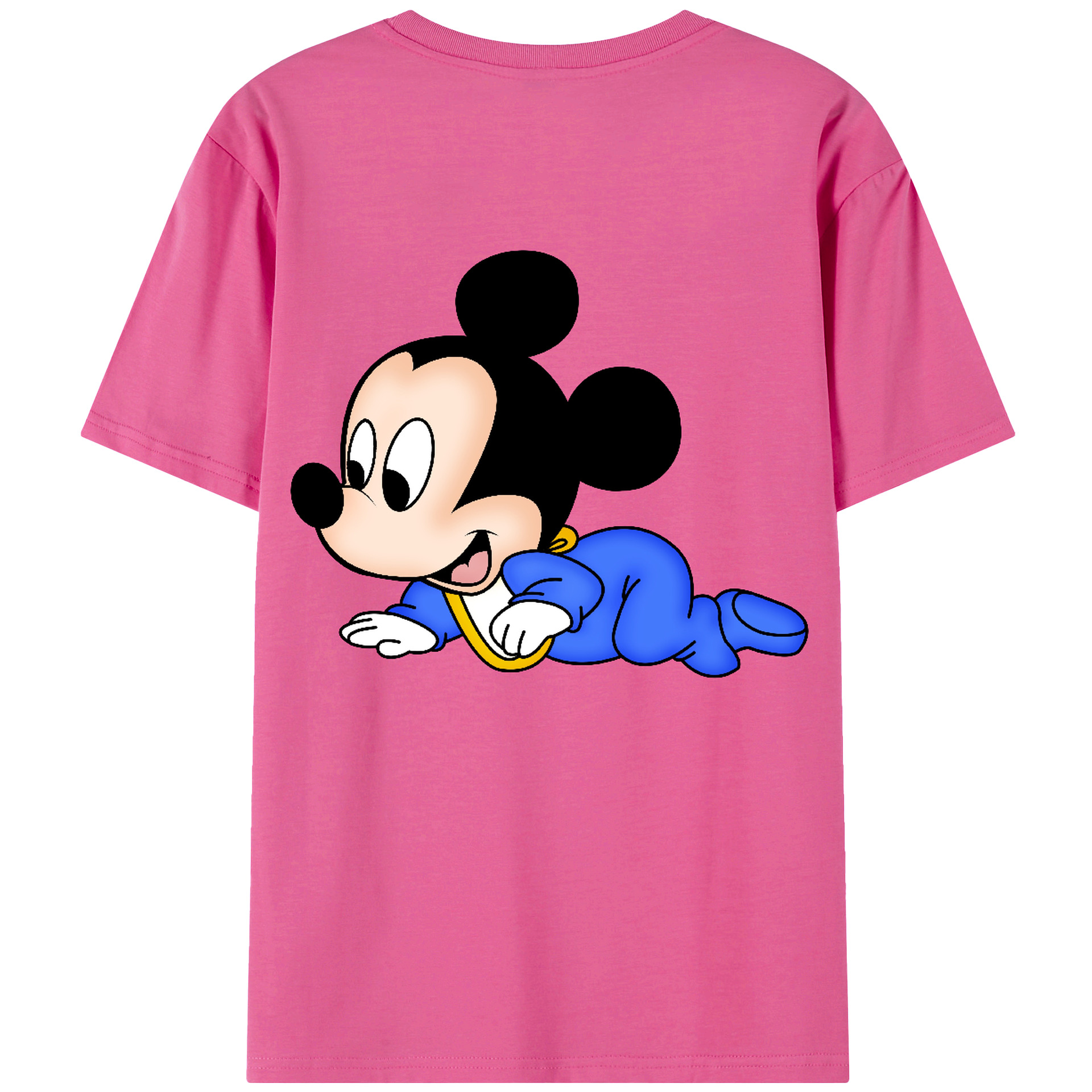 （画像用） ミッキーマウス Mickey Mouse レディース半袖Tシャツ(バックプリント)