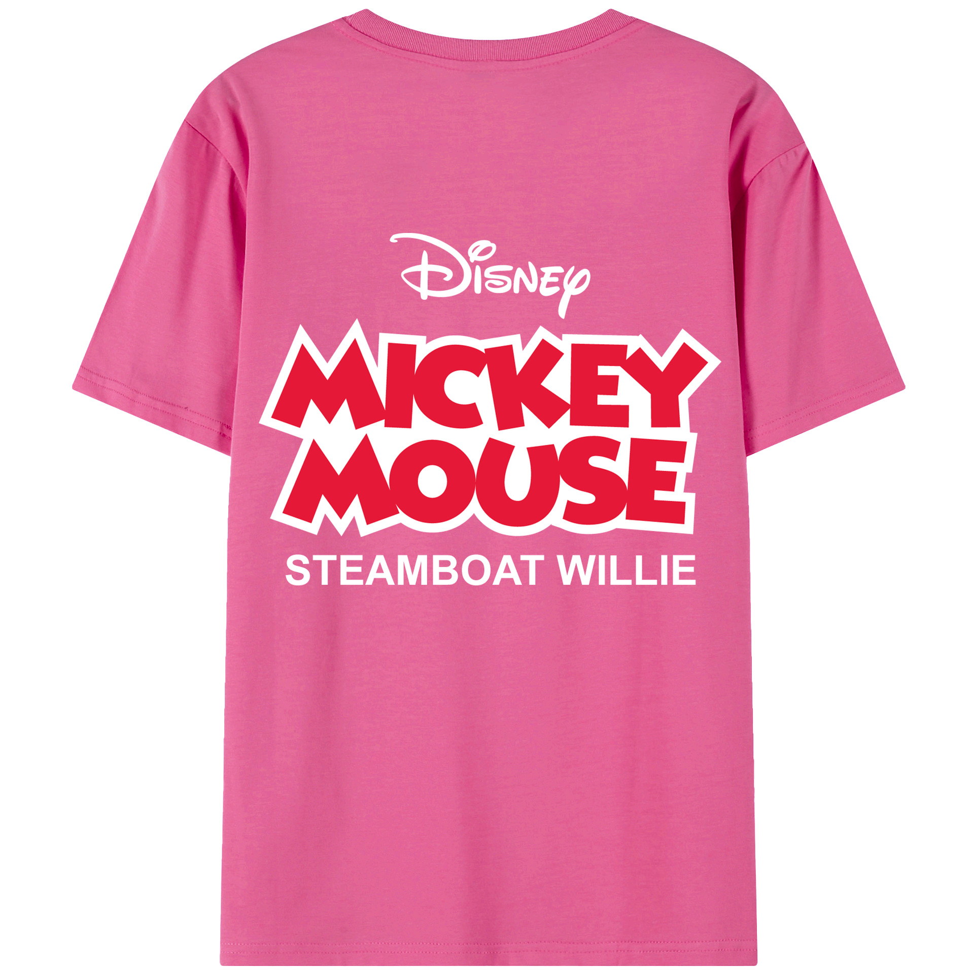 （画像用） ミッキーマウス Mickey Mouse レディース半袖Tシャツ(バックプリント)