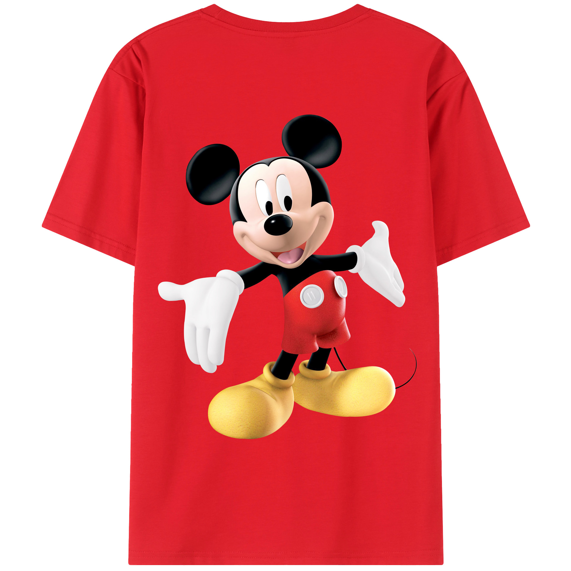 （画像用） ミッキーマウス Mickey Mouse レディース半袖Tシャツ(バックプリント)