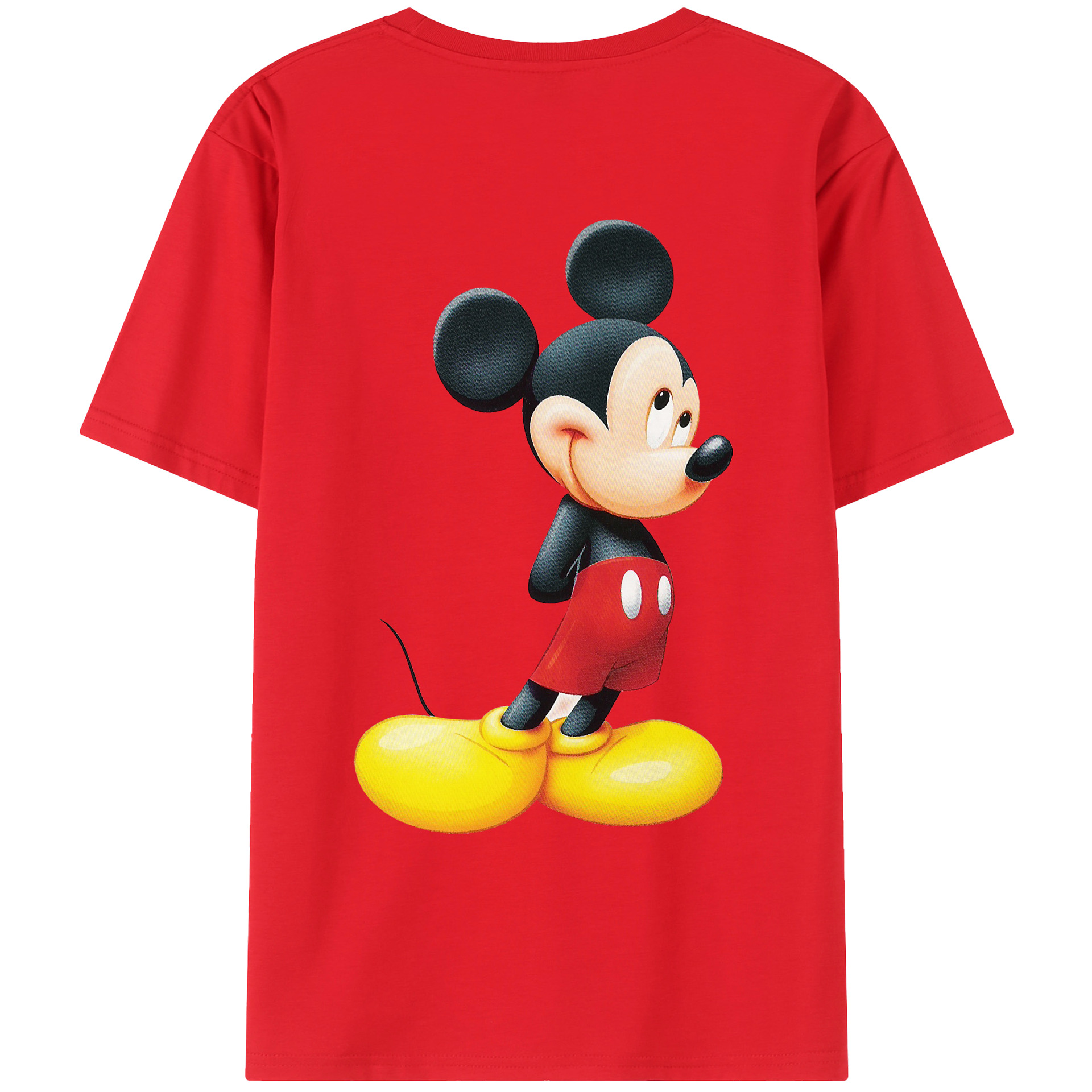 （画像用） ミッキーマウス Mickey Mouse レディース半袖Tシャツ(バックプリント)