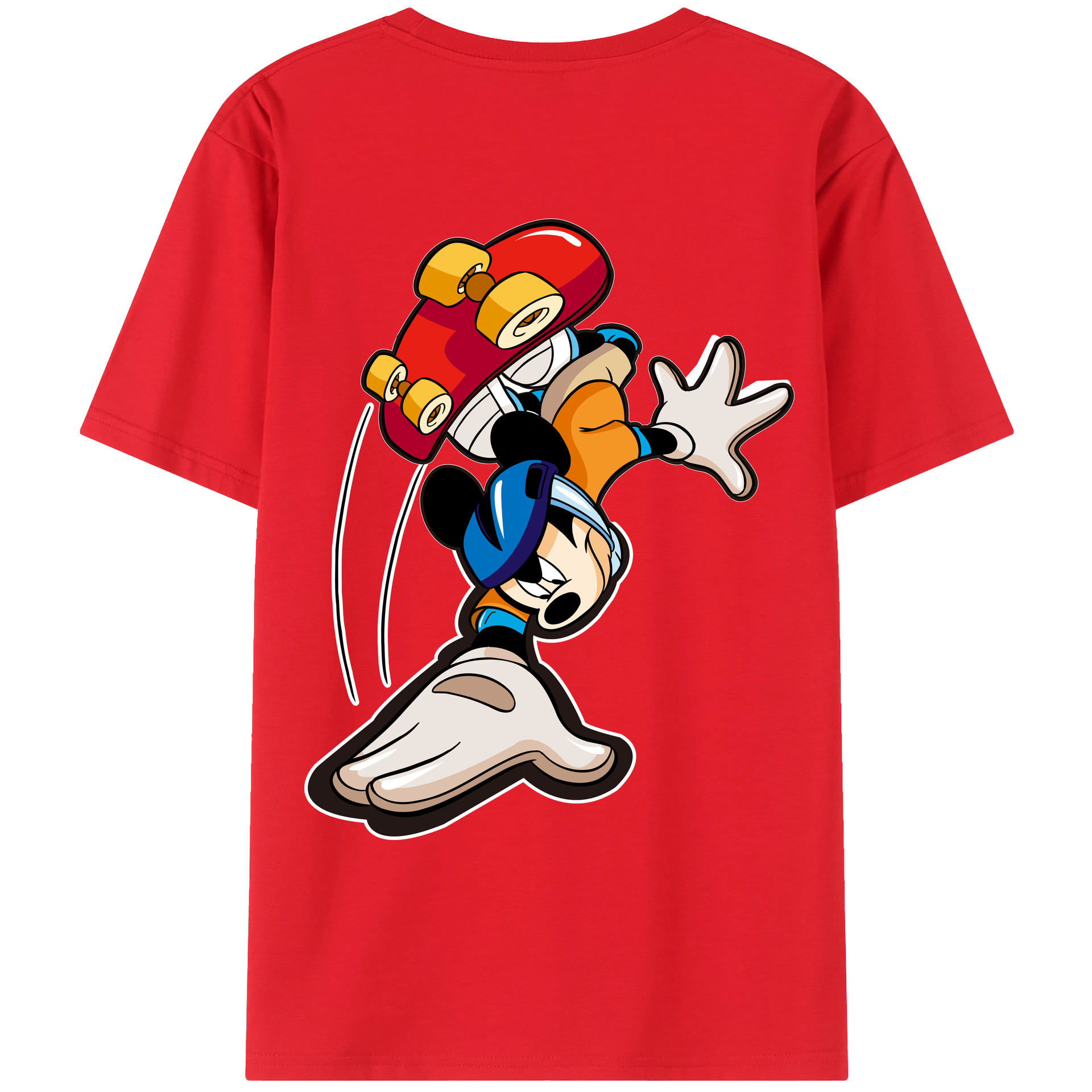 （画像用） ミッキーマウス Mickey Mouse レディース半袖Tシャツ(バックプリント)