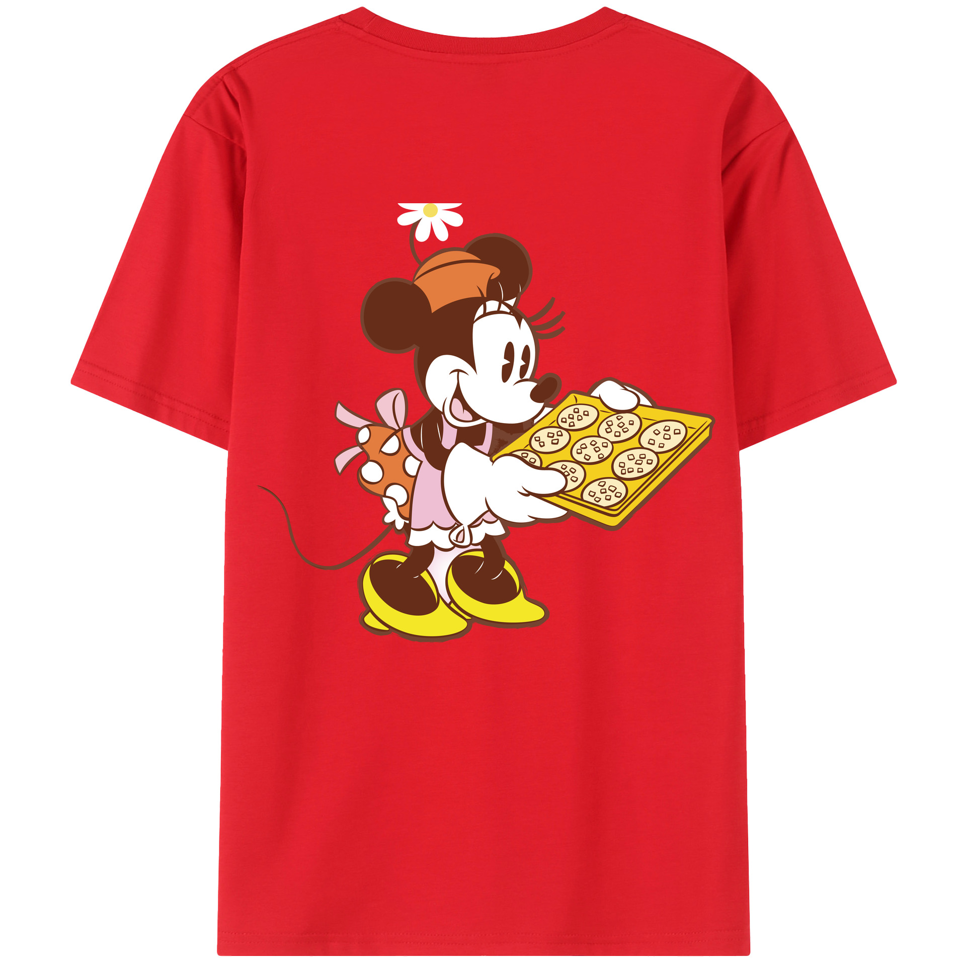 （画像用） ミッキーマウス Mickey Mouse レディース半袖Tシャツ(バックプリント)