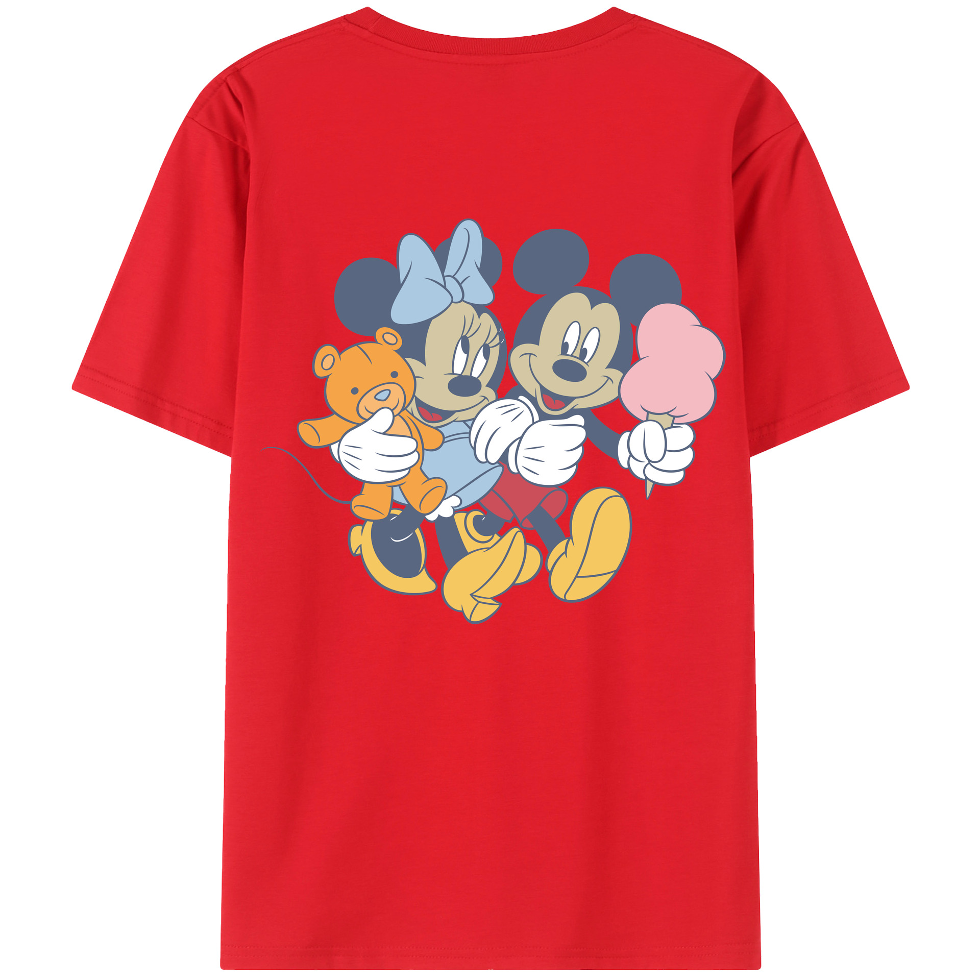 （画像用） ミッキーマウス Mickey Mouse レディース半袖Tシャツ(バックプリント)