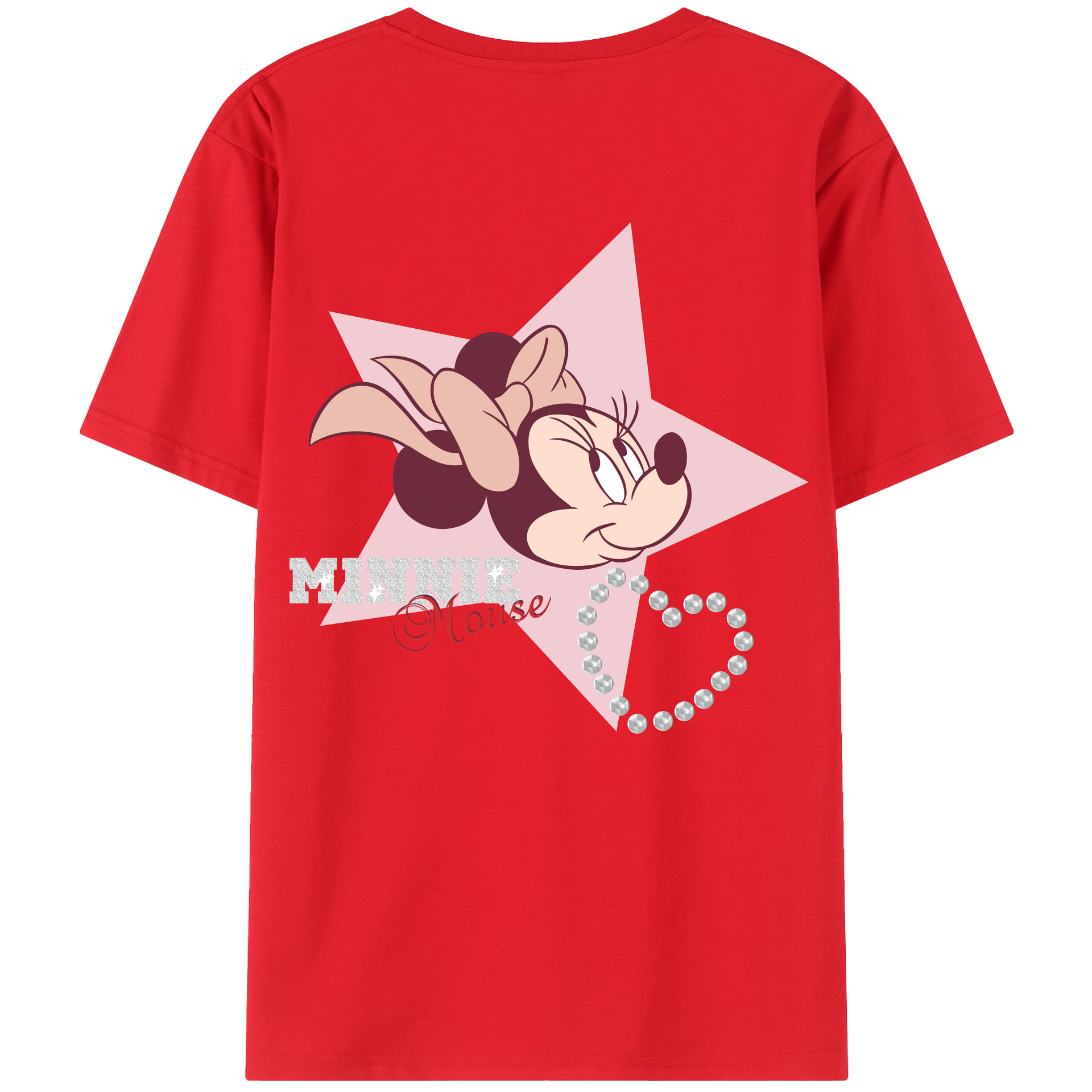 （画像用） ミッキーマウス Mickey Mouse レディース半袖Tシャツ(バックプリント)