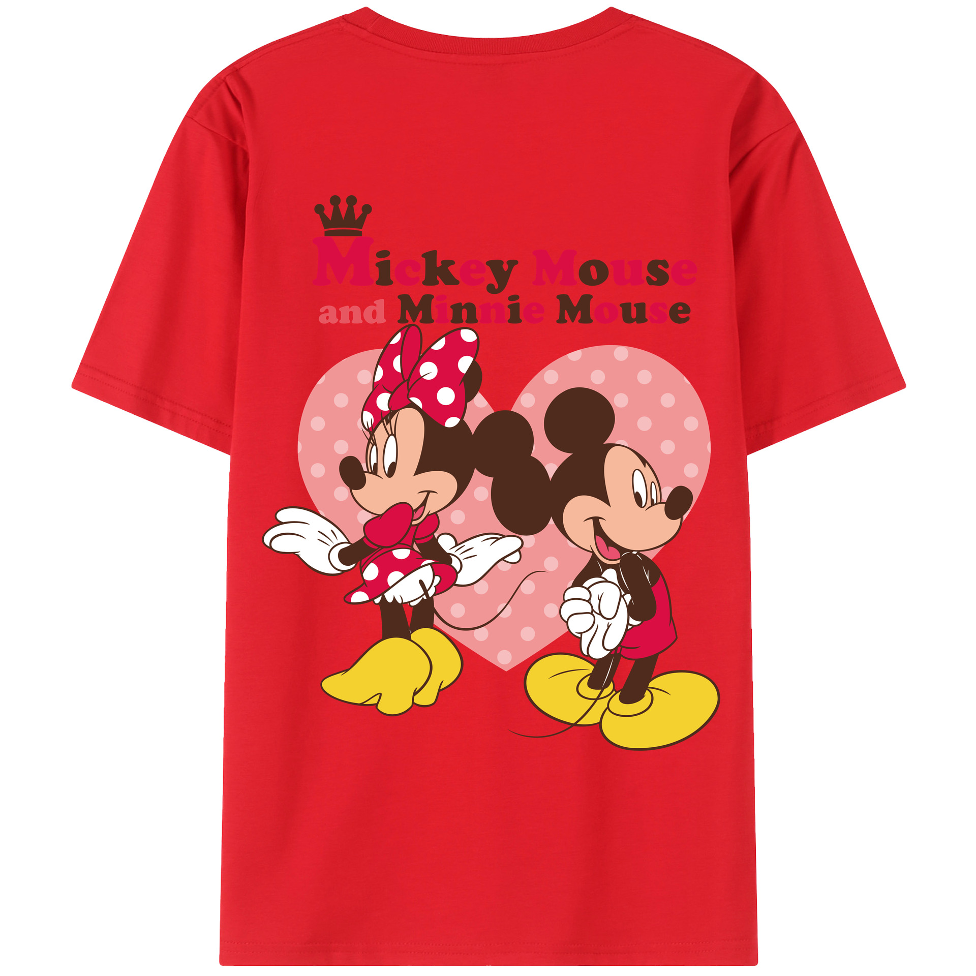 （画像用） ミッキーマウス Mickey Mouse レディース半袖Tシャツ(バックプリント)