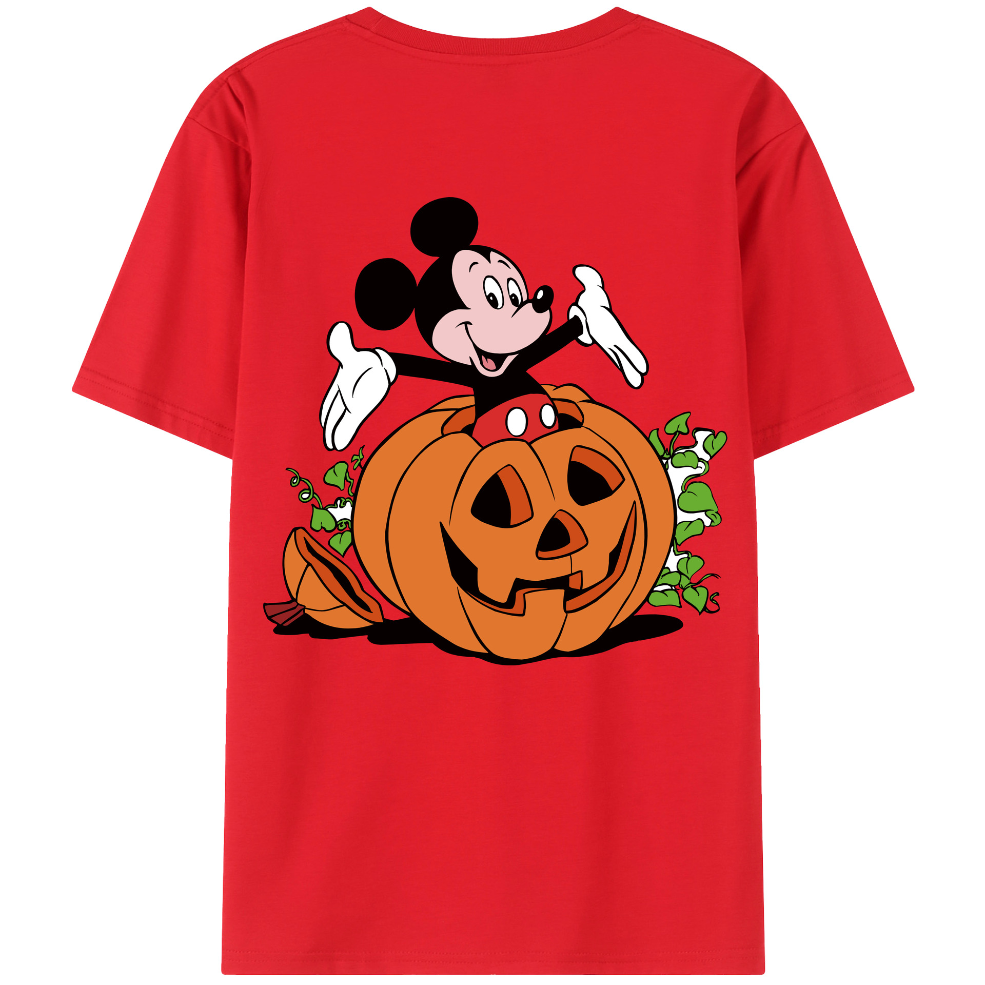 （画像用） ミッキーマウス Mickey Mouse レディース半袖Tシャツ(バックプリント)