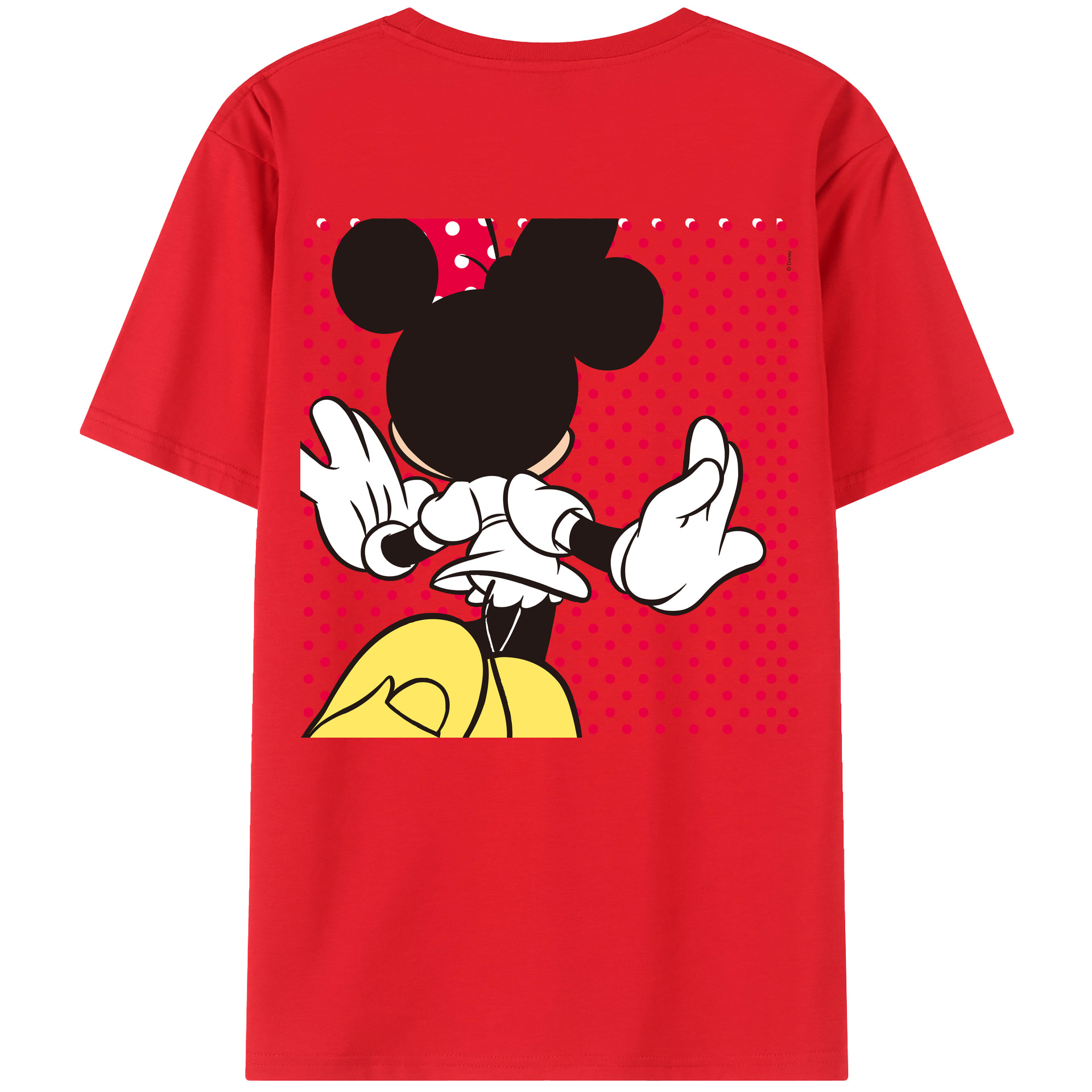 （画像用） ミッキーマウス Mickey Mouse レディース半袖Tシャツ(バックプリント)