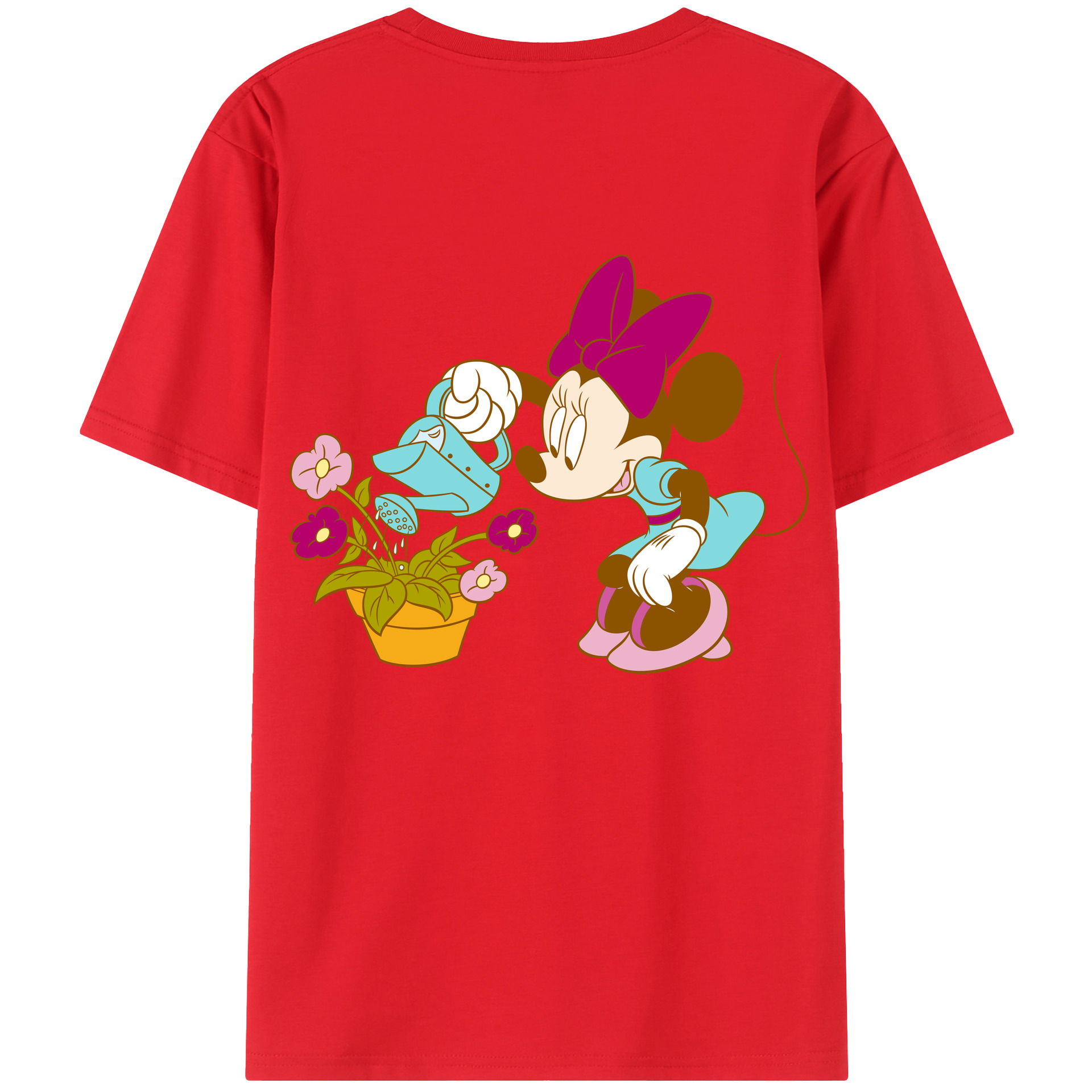 （画像用） ミッキーマウス Mickey Mouse レディース半袖Tシャツ(バックプリント)