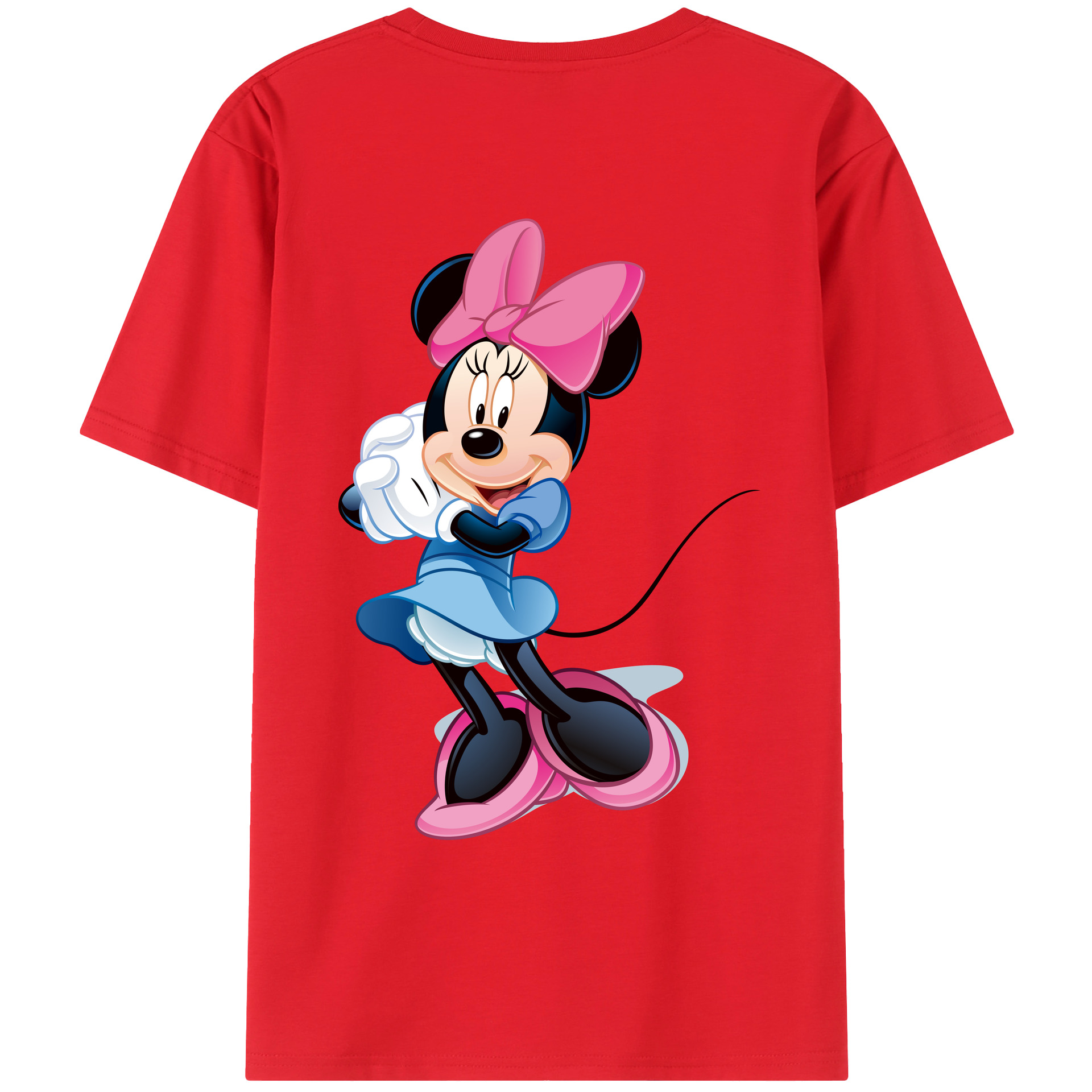 （画像用） ミッキーマウス Mickey Mouse レディース半袖Tシャツ(バックプリント)