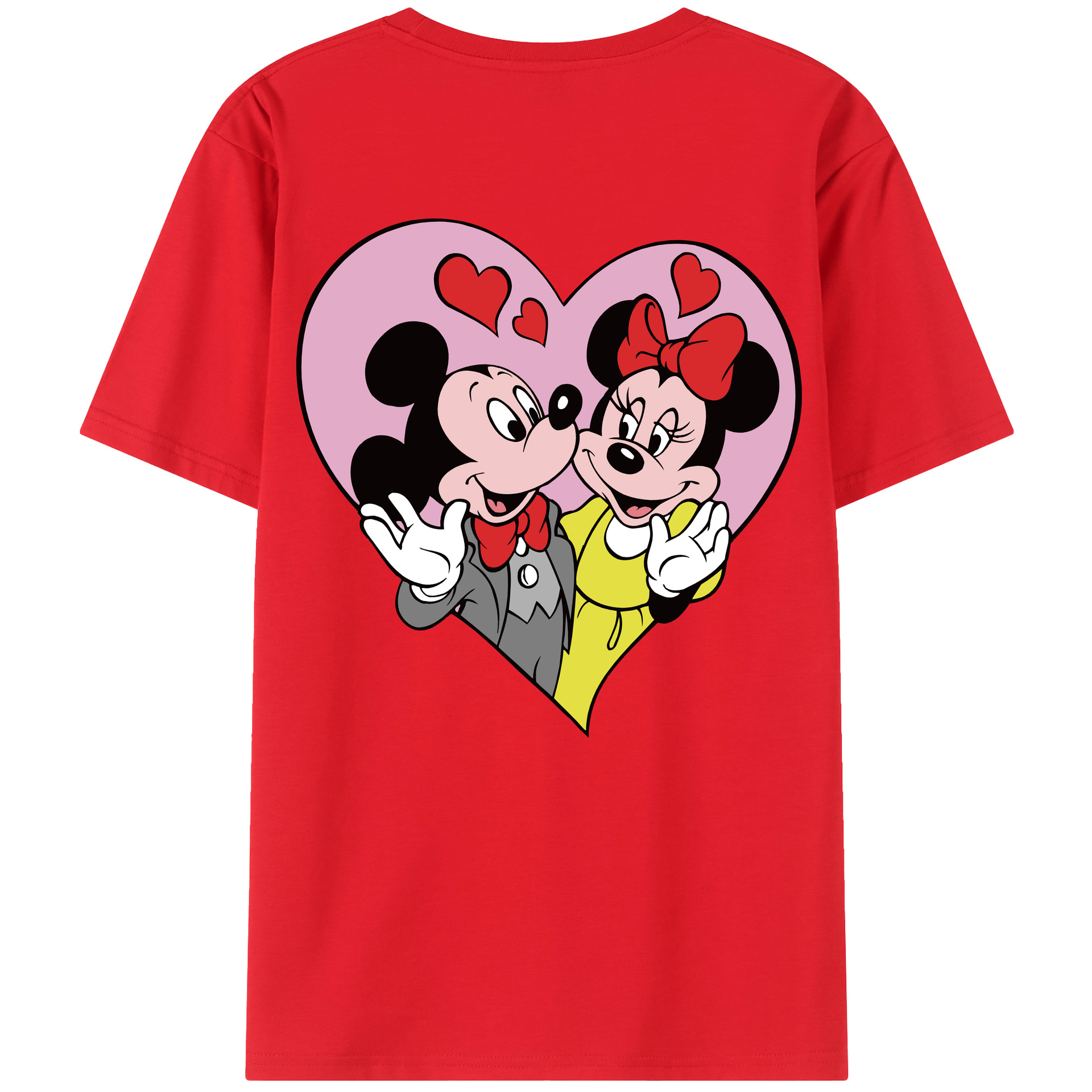 （画像用） ミッキーマウス Mickey Mouse レディース半袖Tシャツ(バックプリント)