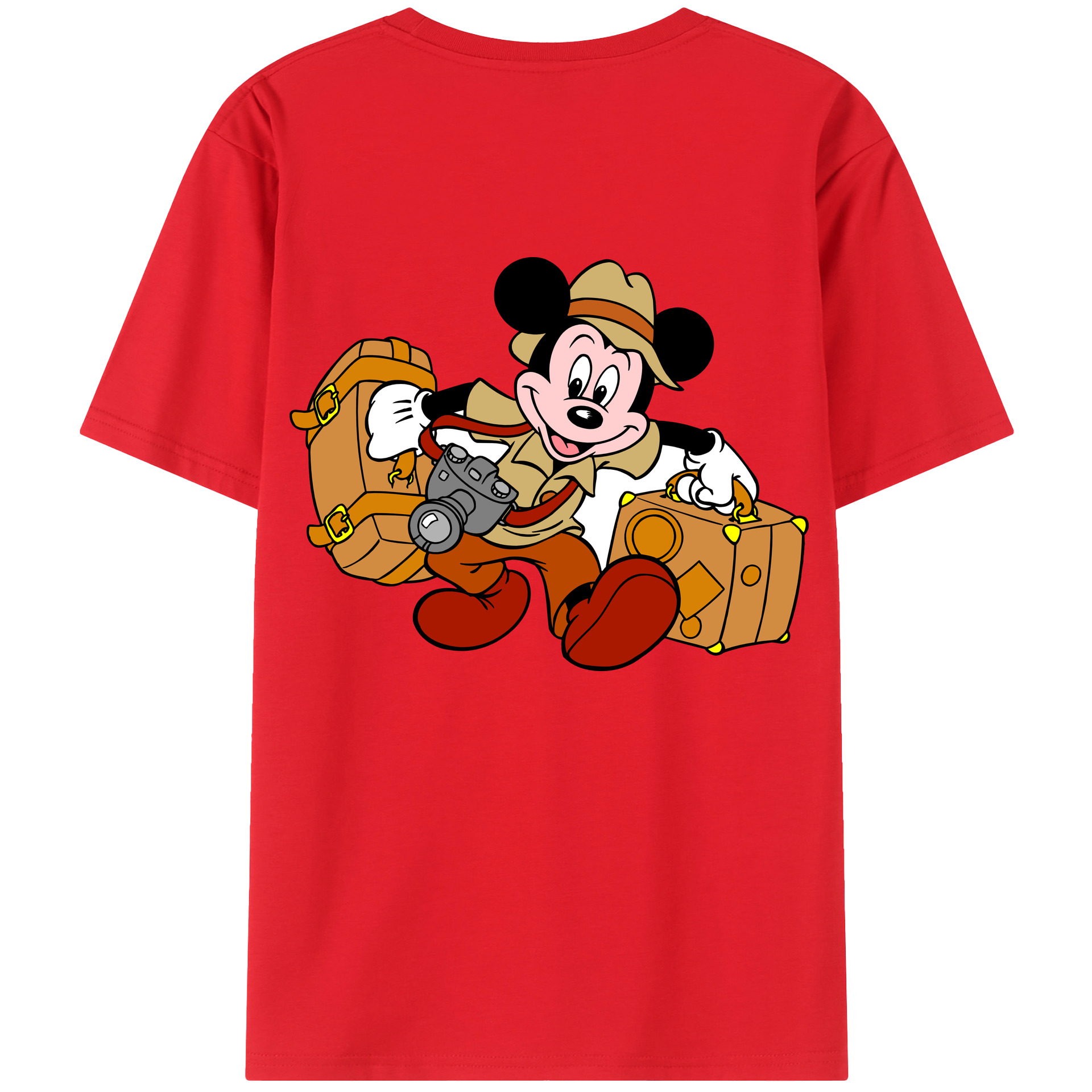 （画像用） ミッキーマウス Mickey Mouse レディース半袖Tシャツ(バックプリント)