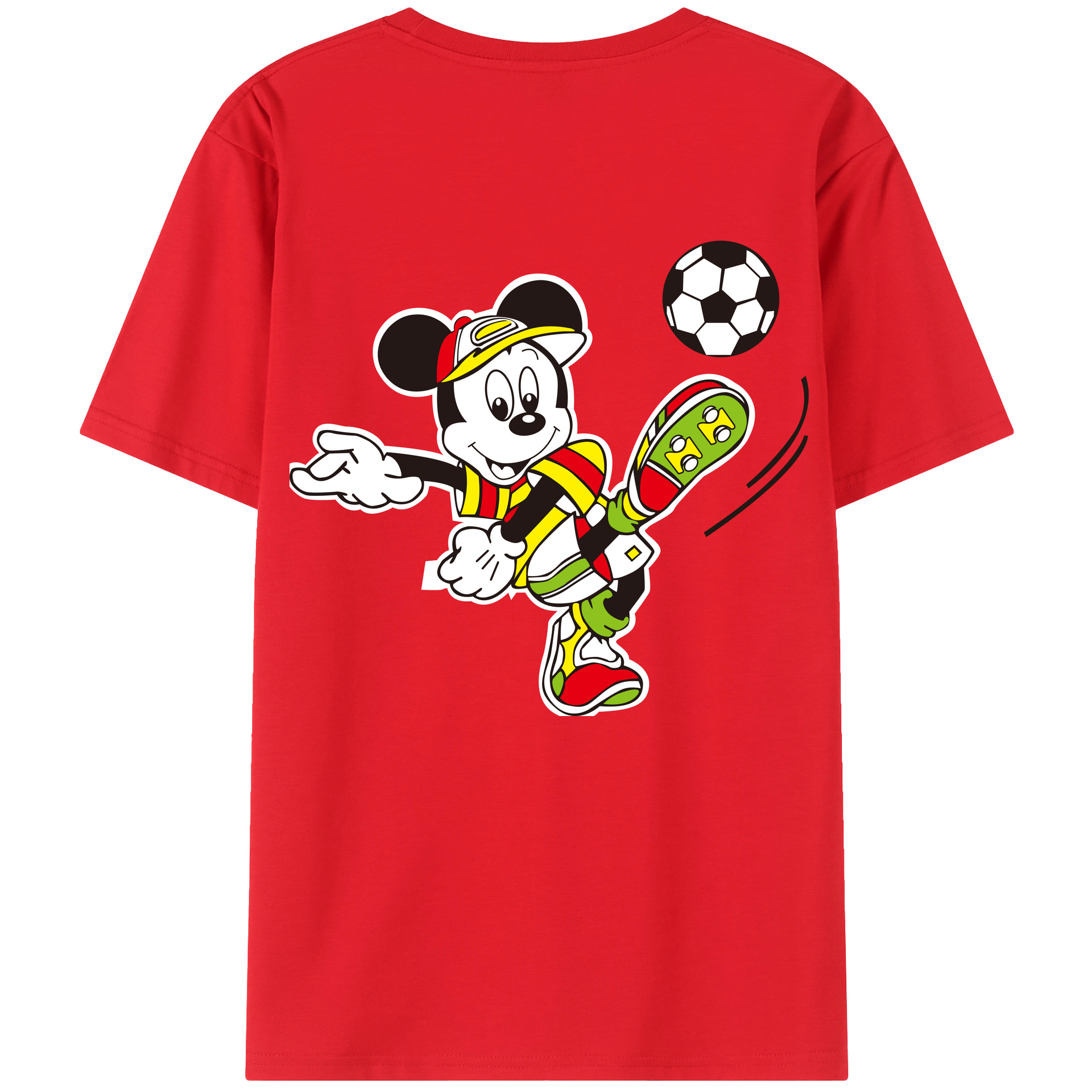 （画像用） ミッキーマウス Mickey Mouse レディース半袖Tシャツ(バックプリント)