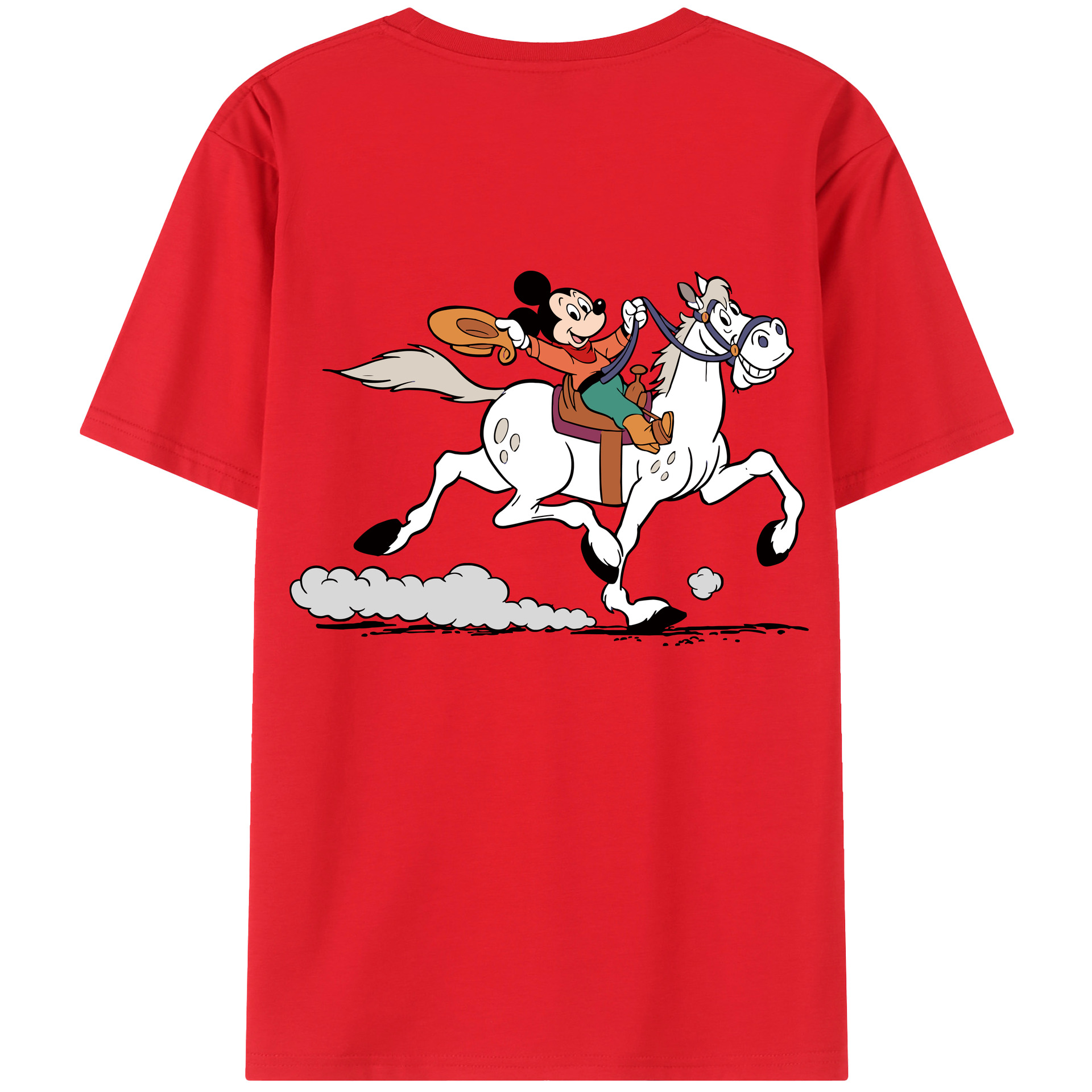 （画像用） ミッキーマウス Mickey Mouse レディース半袖Tシャツ(バックプリント)