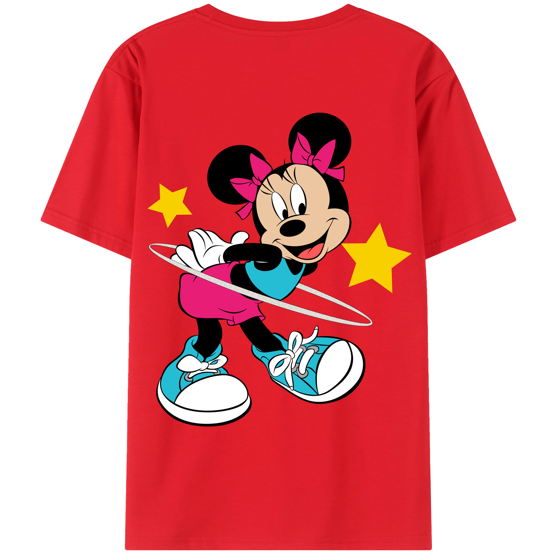 （画像用） ミッキーマウス Mickey Mouse レディース半袖Tシャツ(バックプリント)