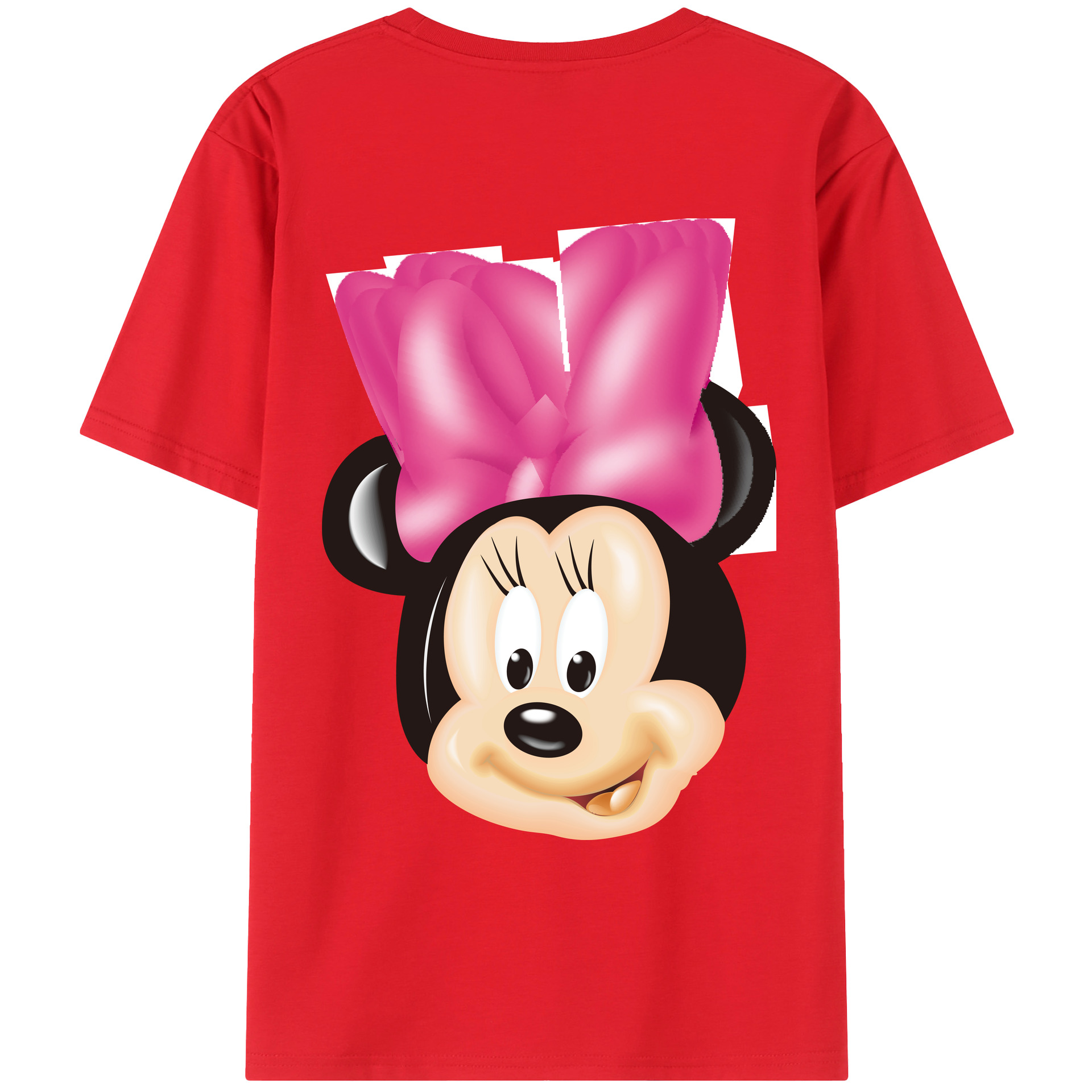 （画像用） ミッキーマウス Mickey Mouse レディース半袖Tシャツ(バックプリント)