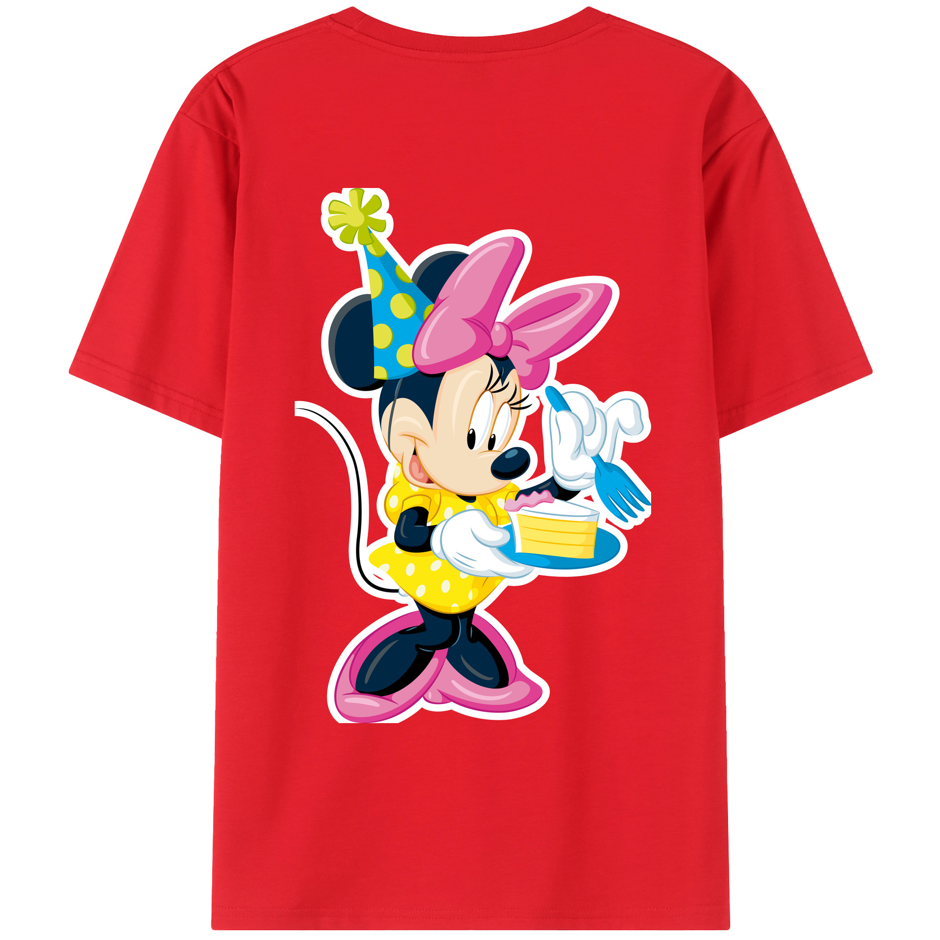 （画像用） ミッキーマウス Mickey Mouse レディース半袖Tシャツ(バックプリント)