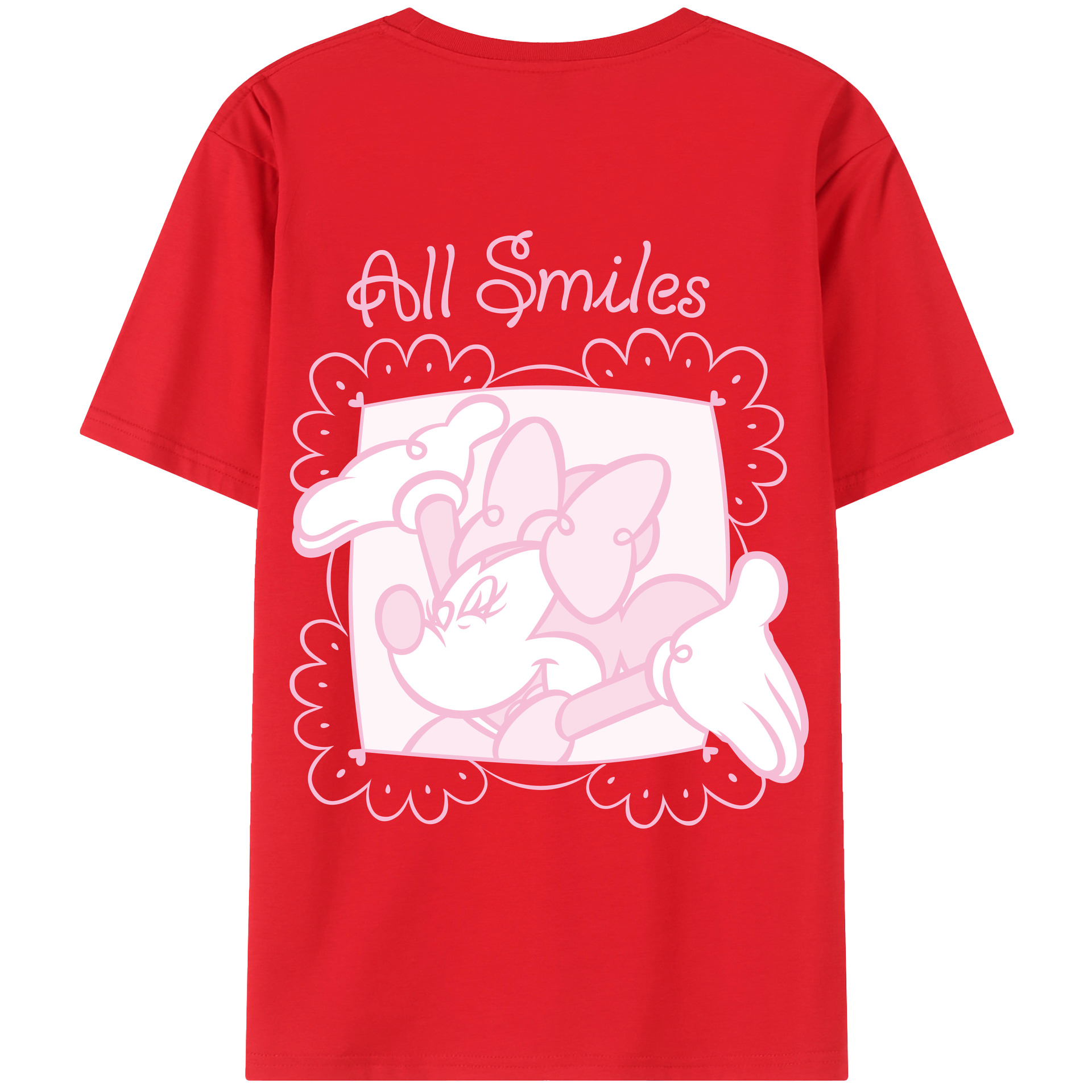 （画像用） ミッキーマウス Mickey Mouse レディース半袖Tシャツ(バックプリント)