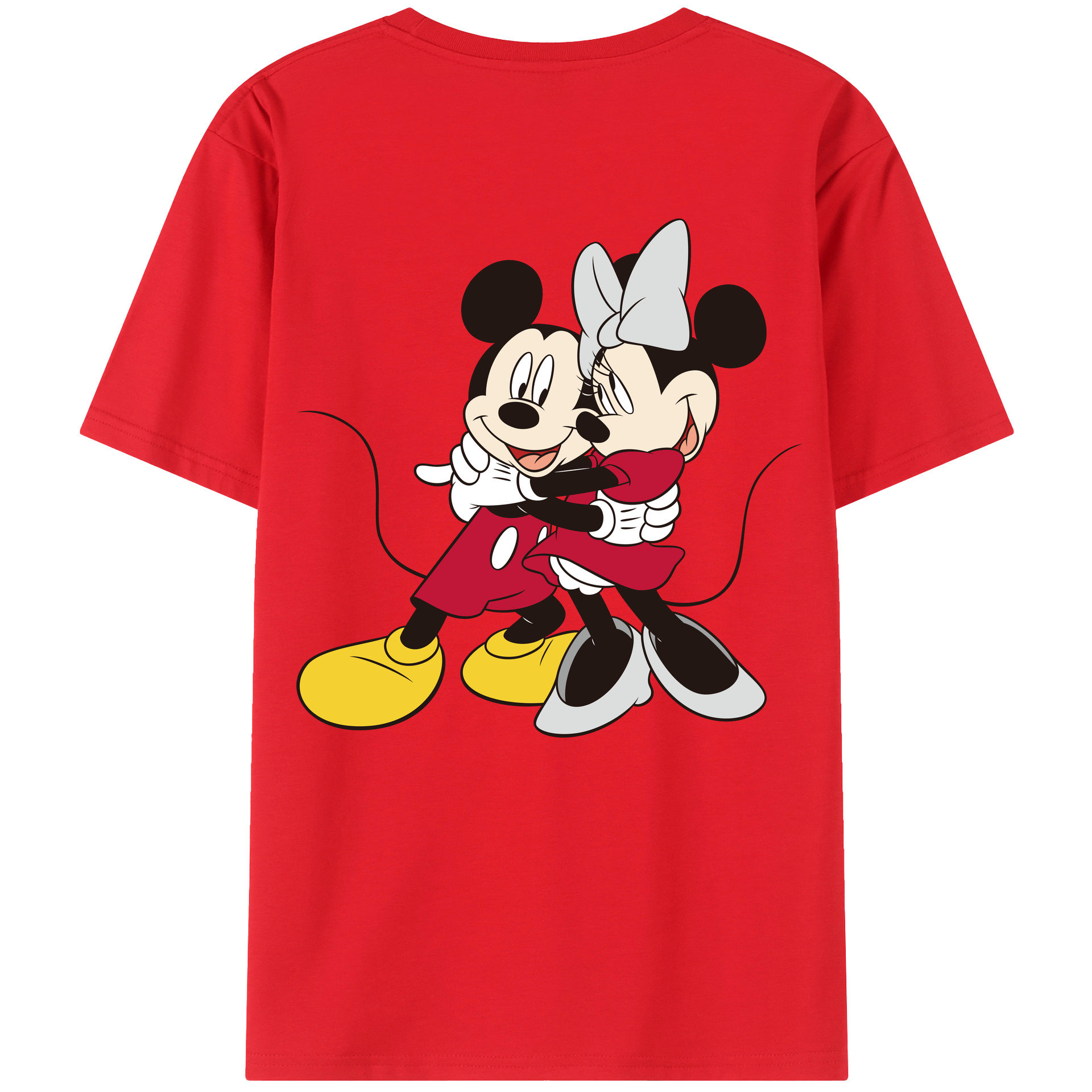 （画像用） ミッキーマウス Mickey Mouse レディース半袖Tシャツ(バックプリント)