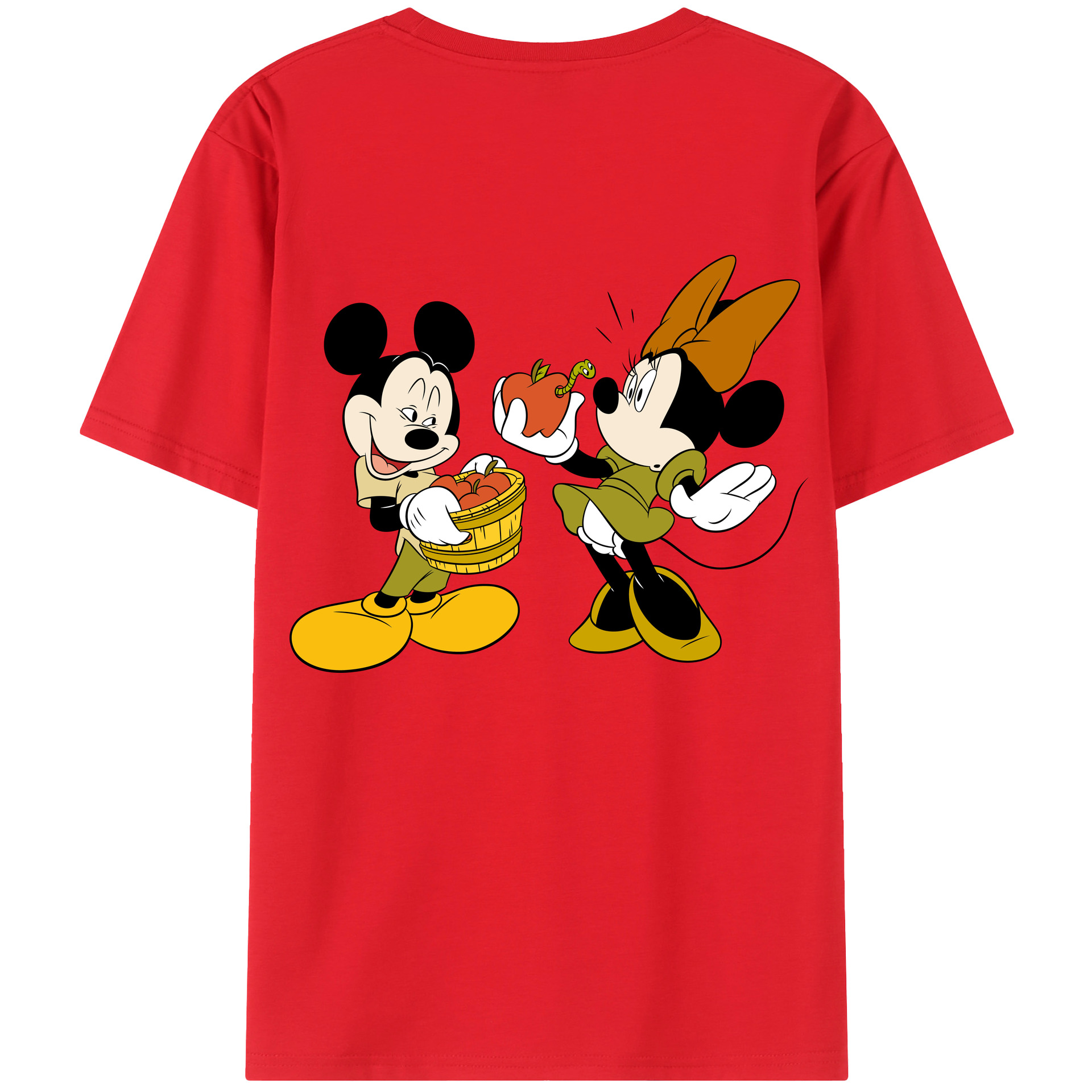 （画像用） ミッキーマウス Mickey Mouse レディース半袖Tシャツ(バックプリント)