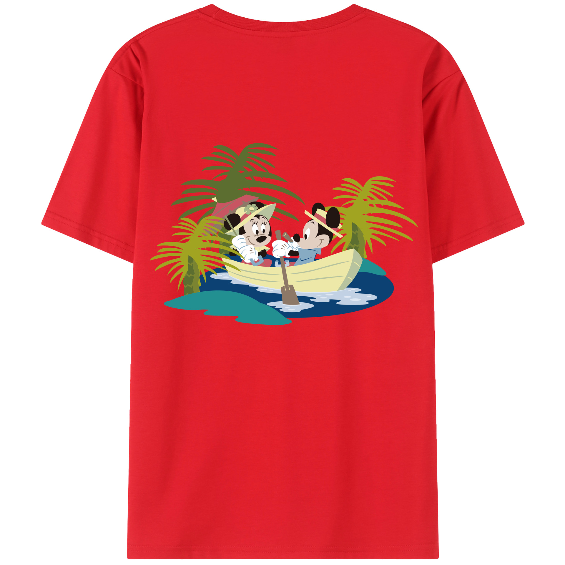 （画像用） ミッキーマウス Mickey Mouse レディース半袖Tシャツ(バックプリント)