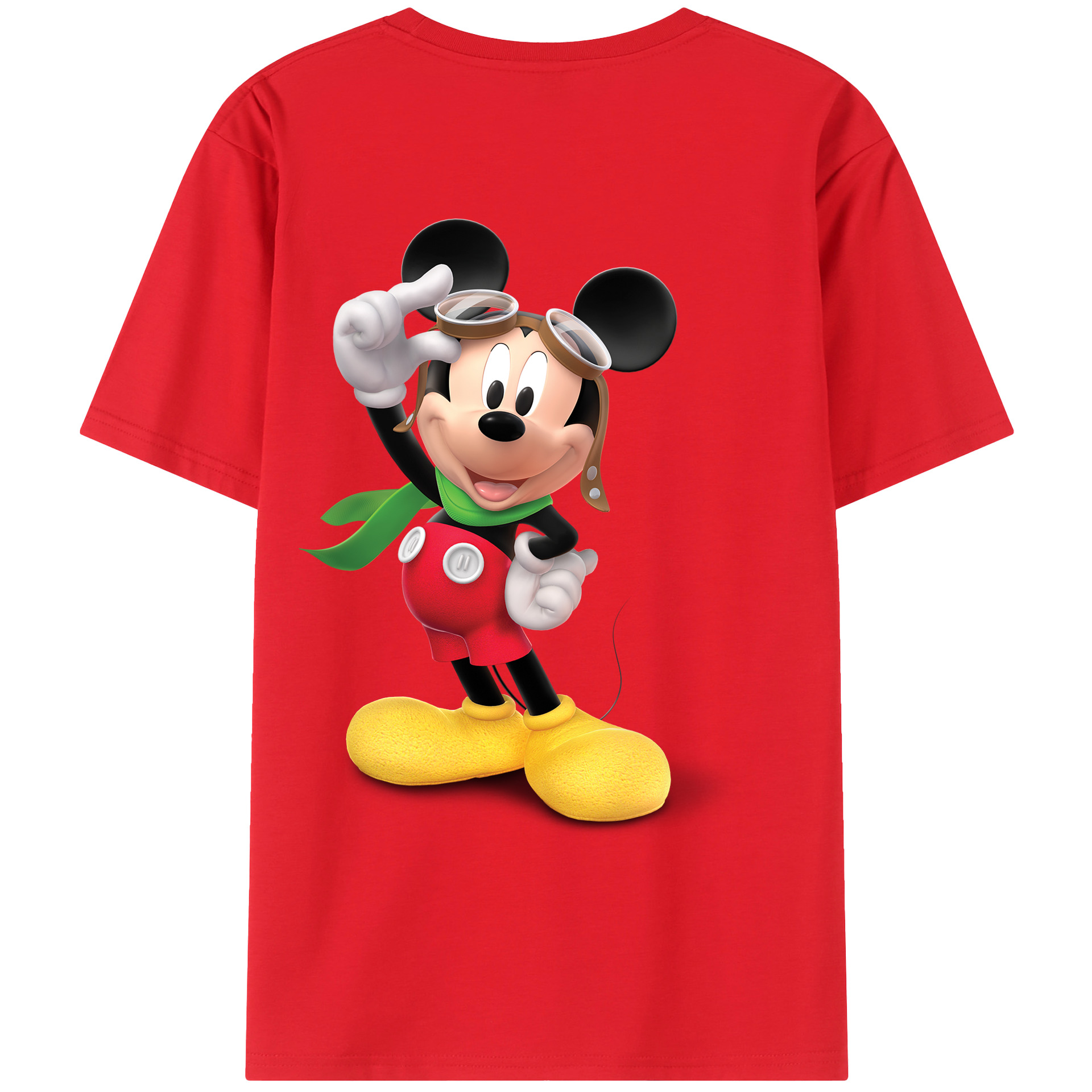 （画像用） ミッキーマウス Mickey Mouse レディース半袖Tシャツ(バックプリント)