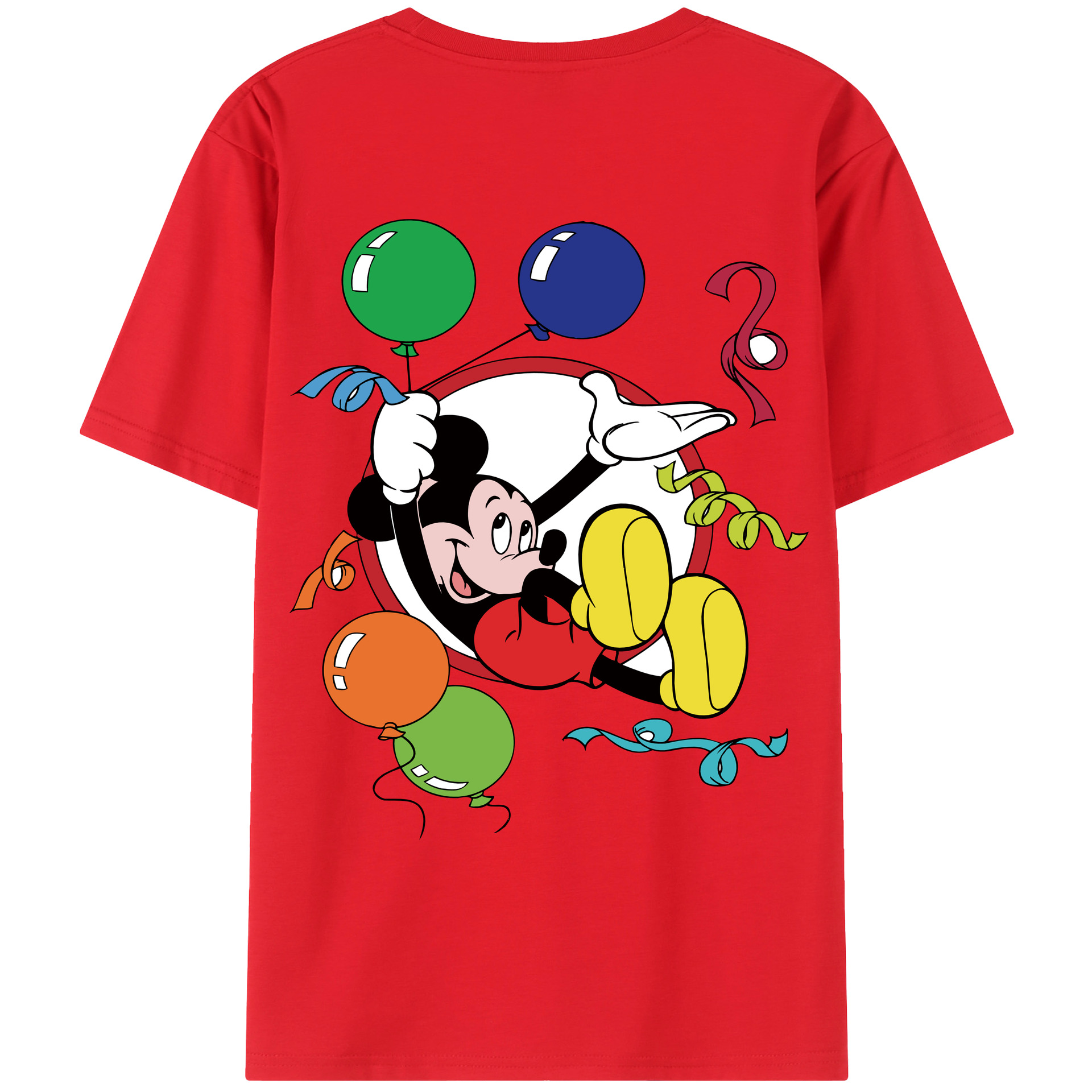 （画像用） ミッキーマウス Mickey Mouse レディース半袖Tシャツ(バックプリント)