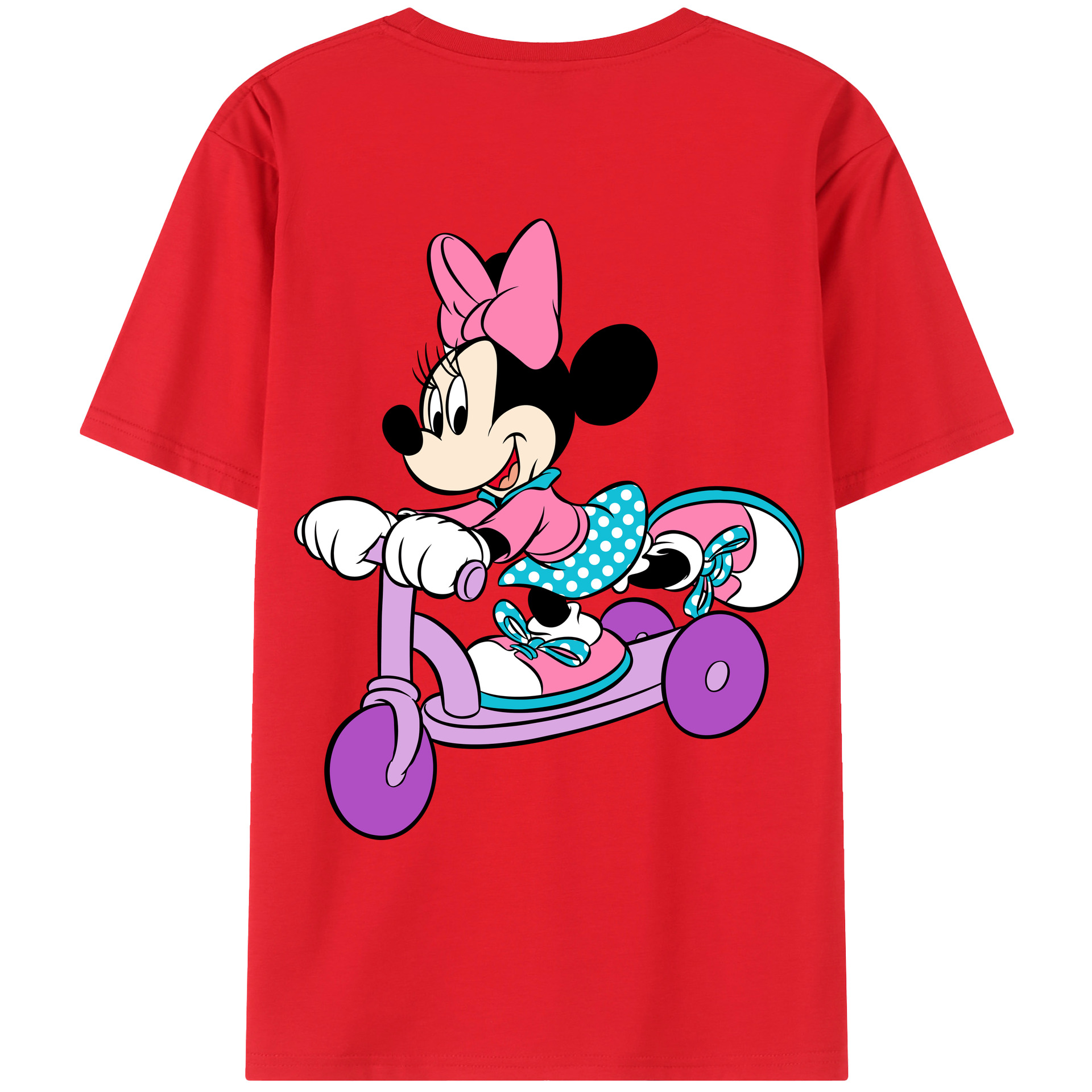 （画像用） ミッキーマウス Mickey Mouse レディース半袖Tシャツ(バックプリント)