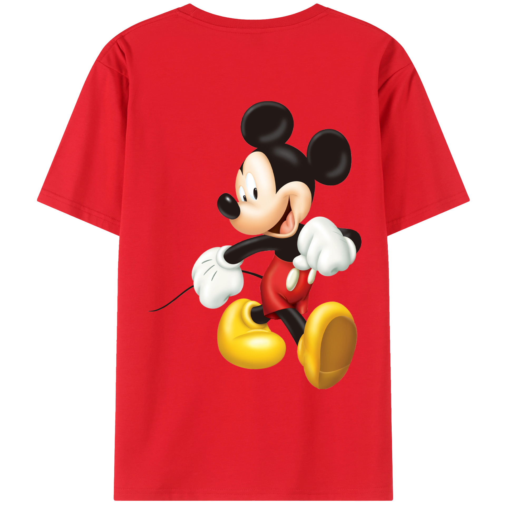 （画像用） ミッキーマウス Mickey Mouse レディース半袖Tシャツ(バックプリント)