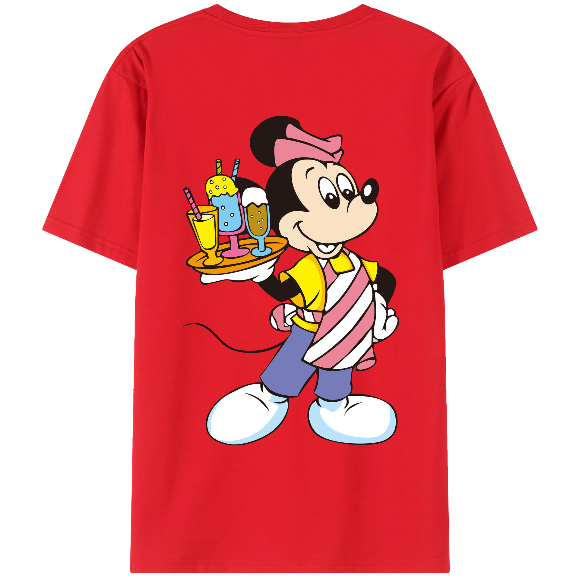 （画像用） ミッキーマウス Mickey Mouse レディース半袖Tシャツ(バックプリント)