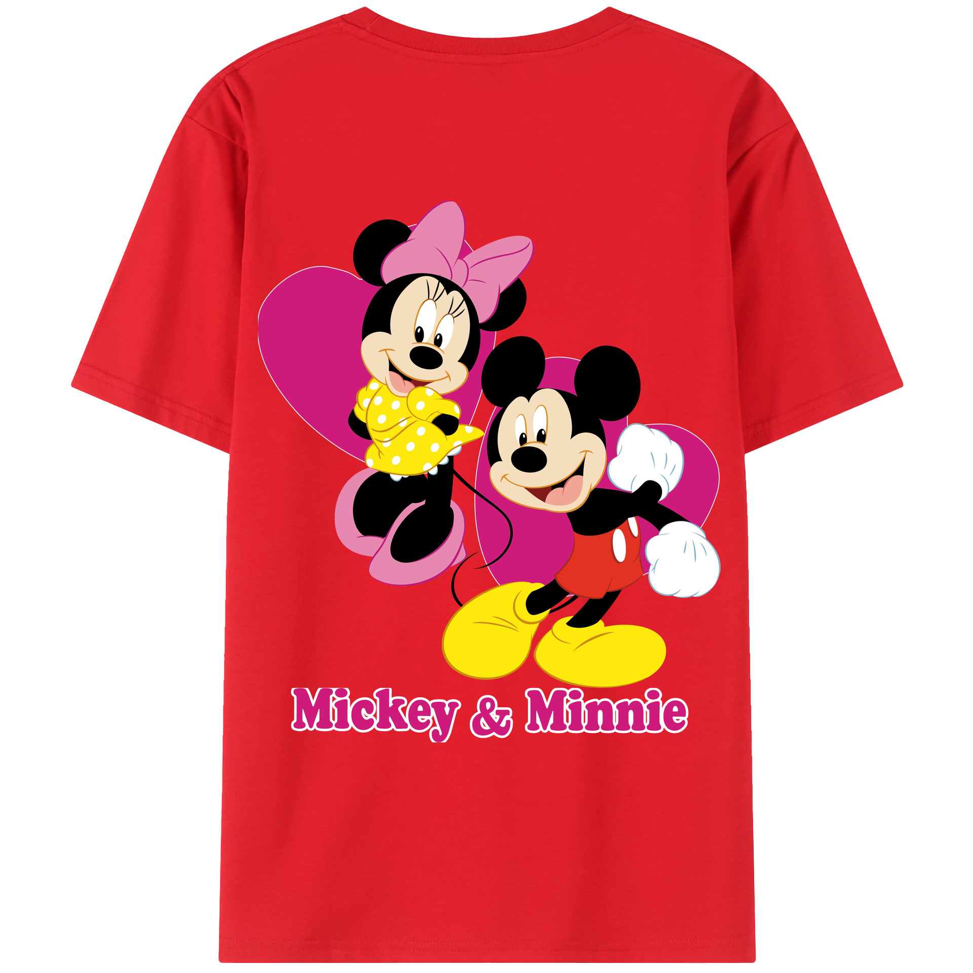 （画像用） ミッキーマウス Mickey Mouse レディース半袖Tシャツ(バックプリント)