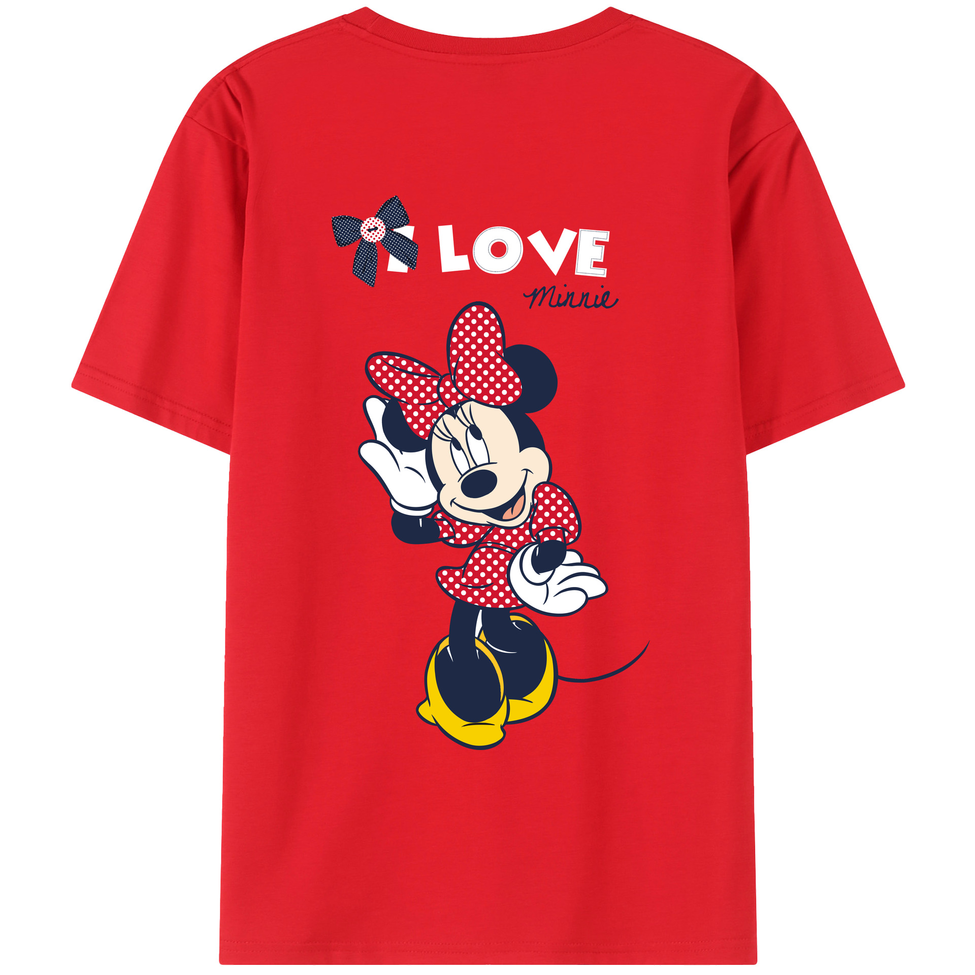（画像用） ミッキーマウス Mickey Mouse レディース半袖Tシャツ(バックプリント)