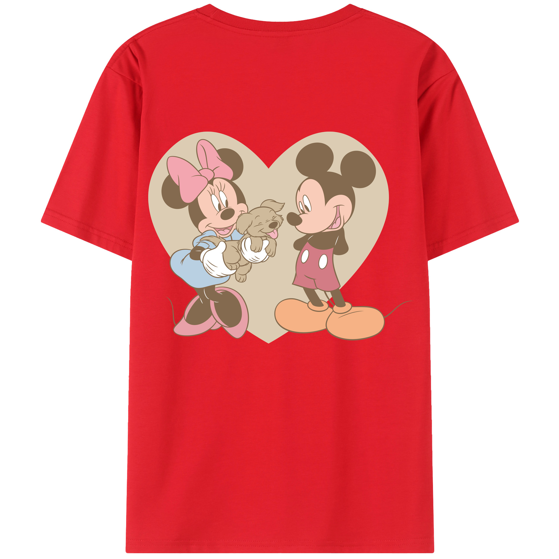 （画像用） ミッキーマウス Mickey Mouse レディース半袖Tシャツ(バックプリント)
