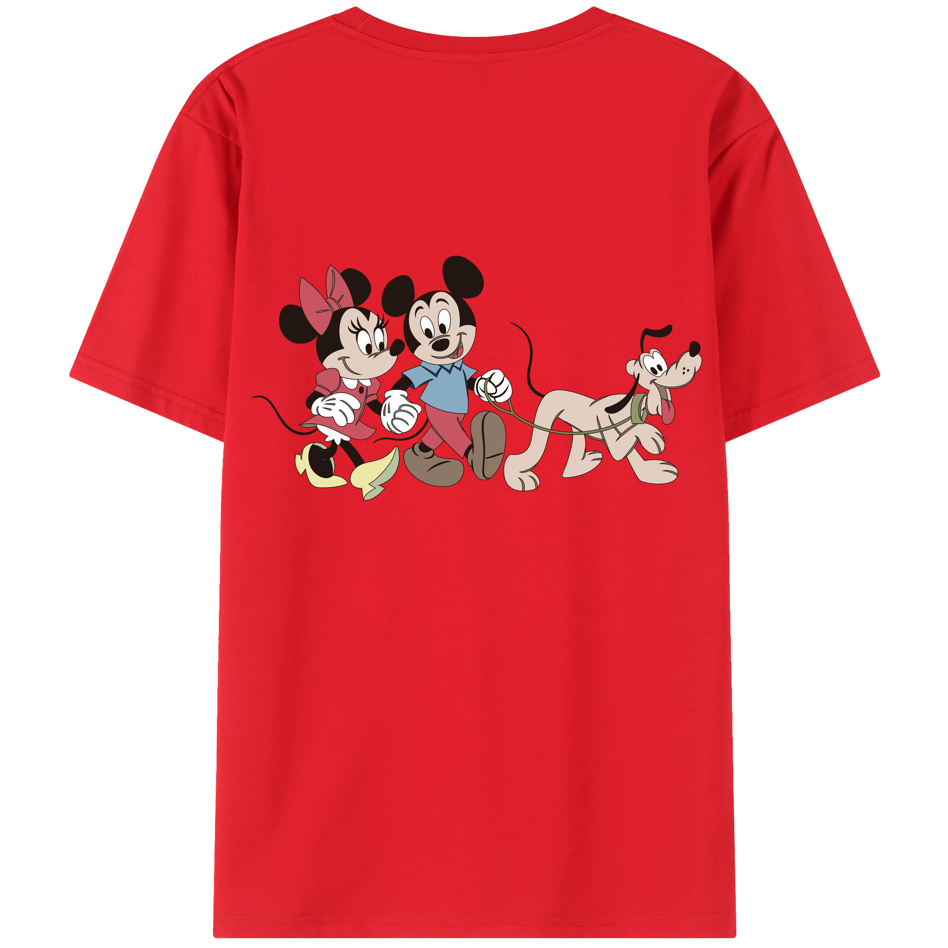 （画像用） ミッキーマウス Mickey Mouse レディース半袖Tシャツ(バックプリント)