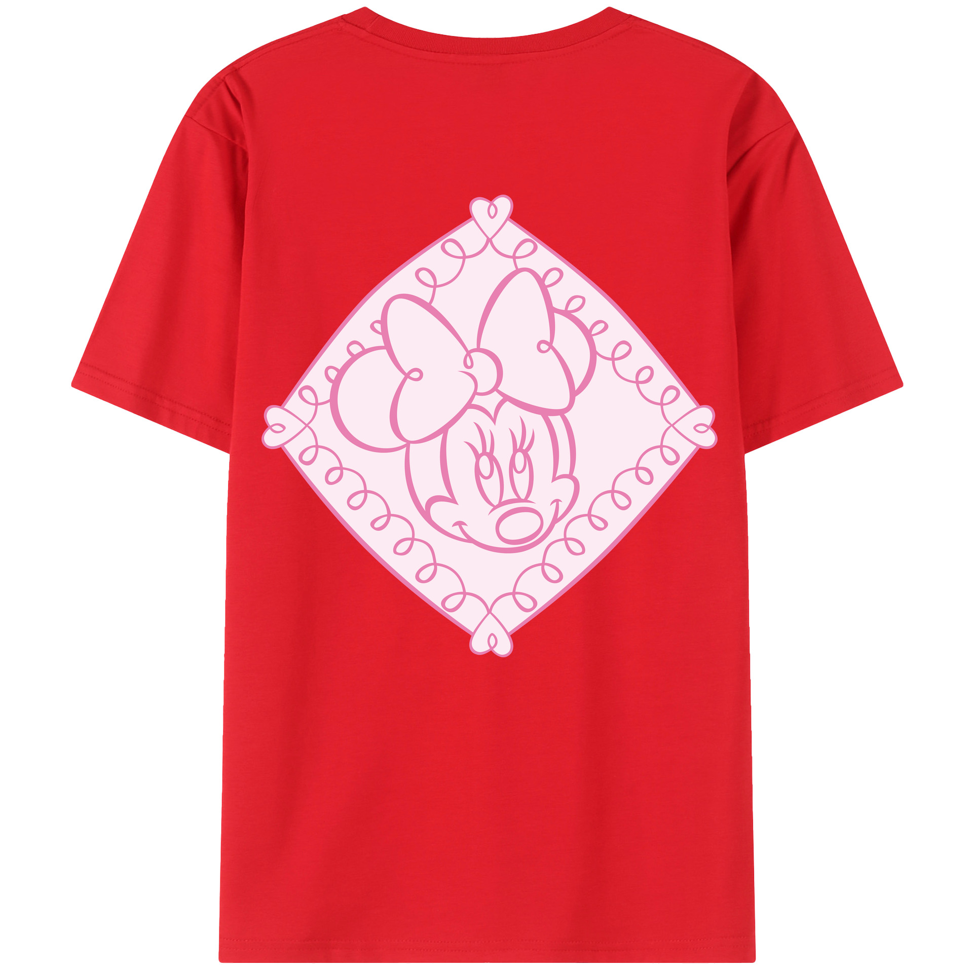 （画像用） ミッキーマウス Mickey Mouse レディース半袖Tシャツ(バックプリント)