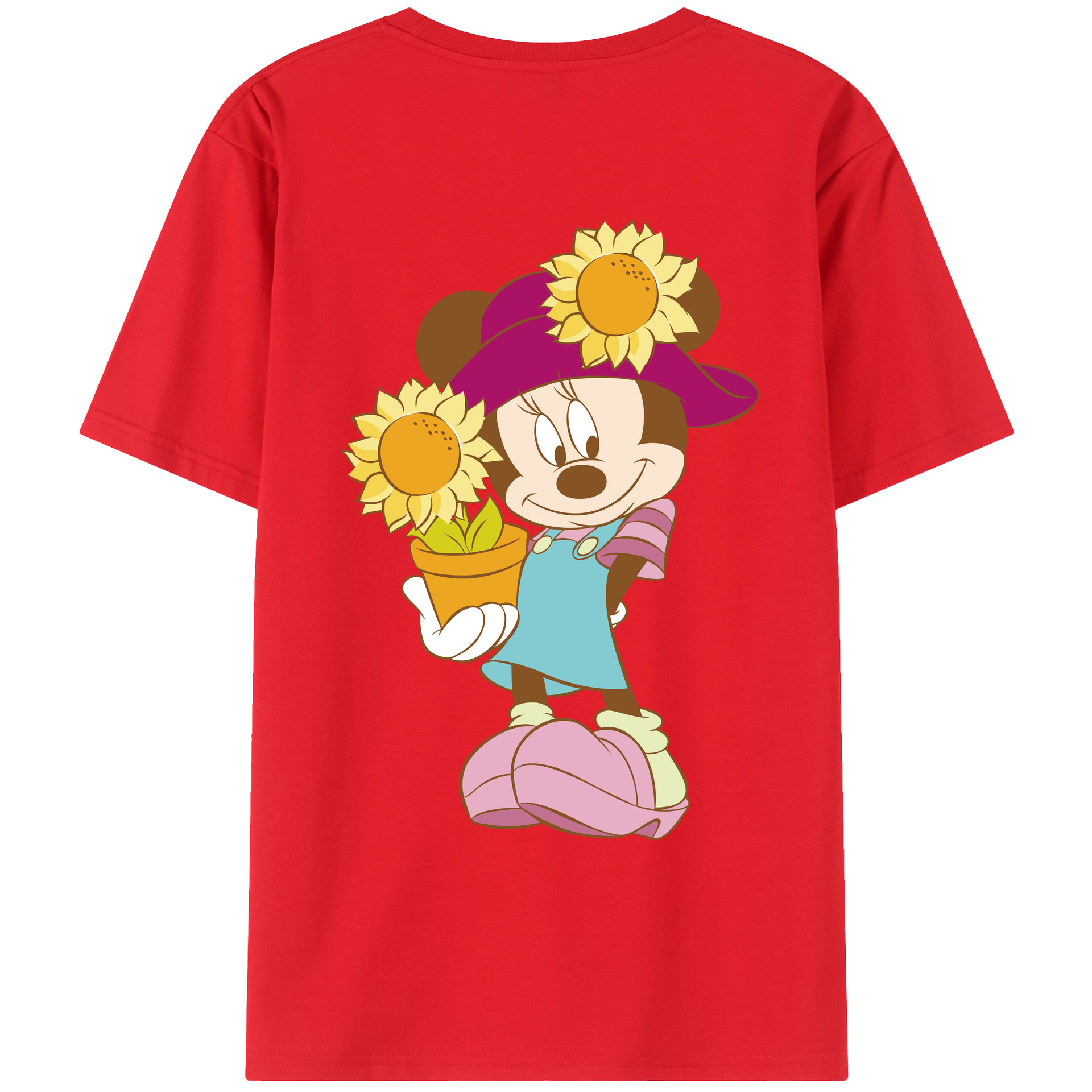 （画像用） ミッキーマウス Mickey Mouse レディース半袖Tシャツ(バックプリント)