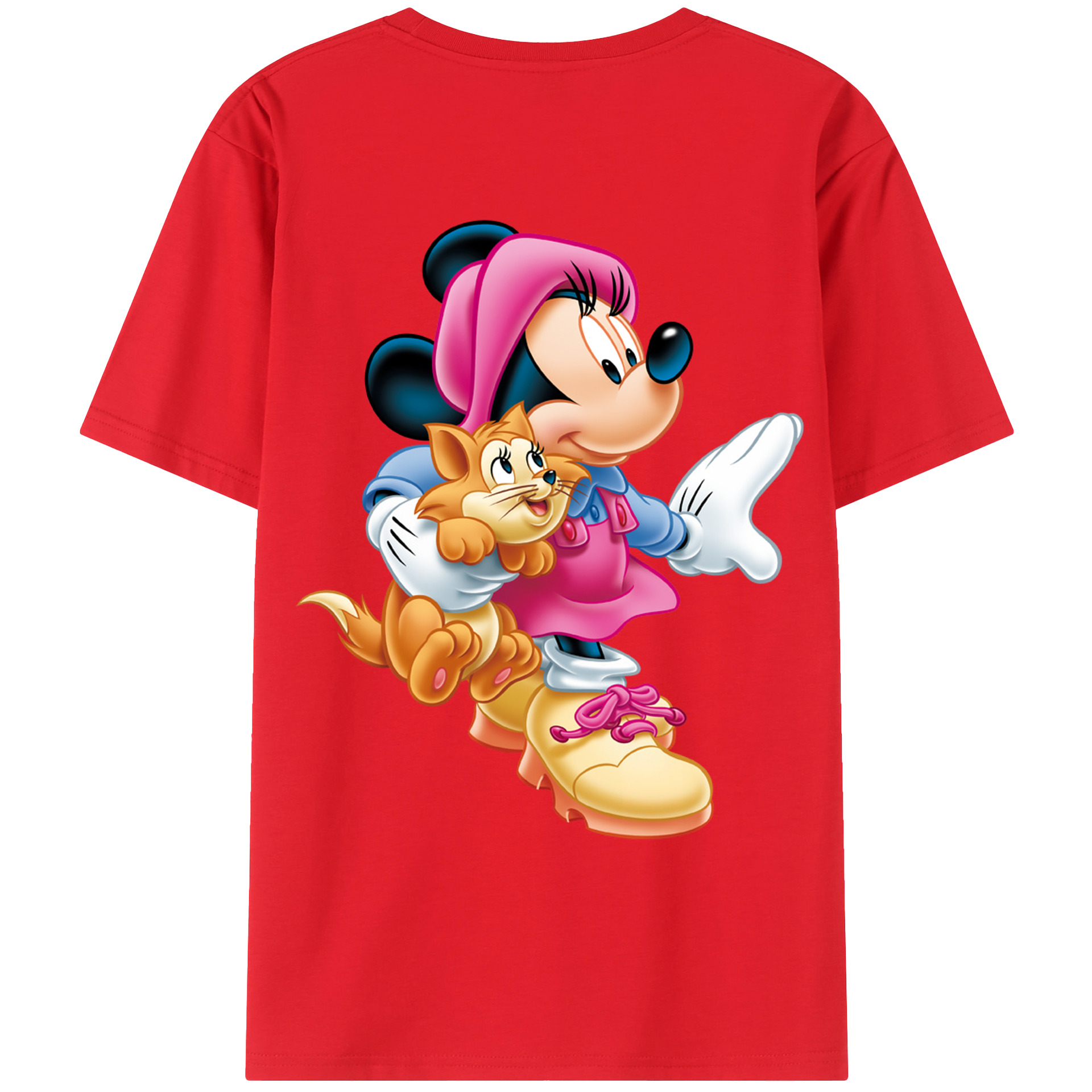 （画像用） ミッキーマウス Mickey Mouse レディース半袖Tシャツ(バックプリント)