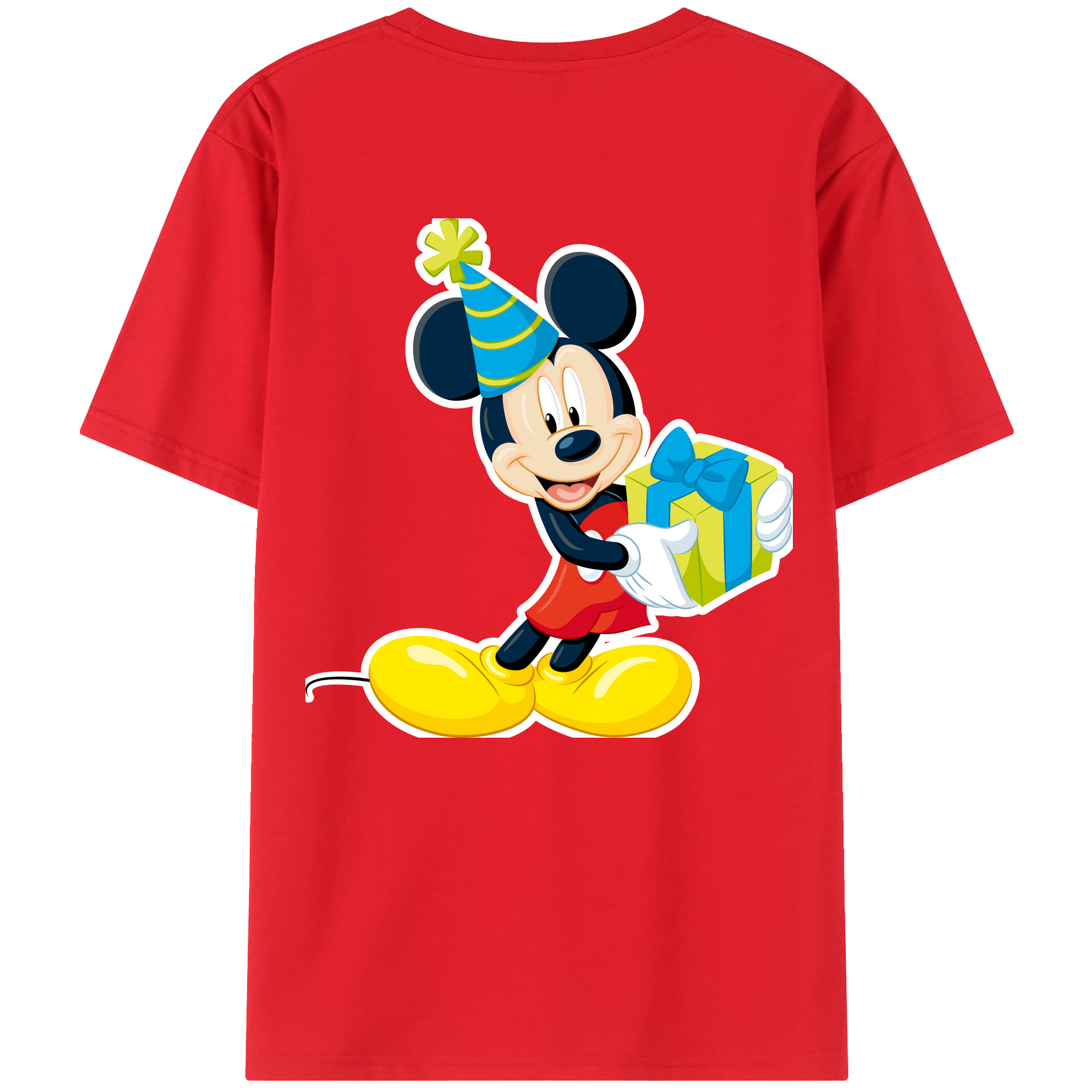（画像用） ミッキーマウス Mickey Mouse レディース半袖Tシャツ(バックプリント)