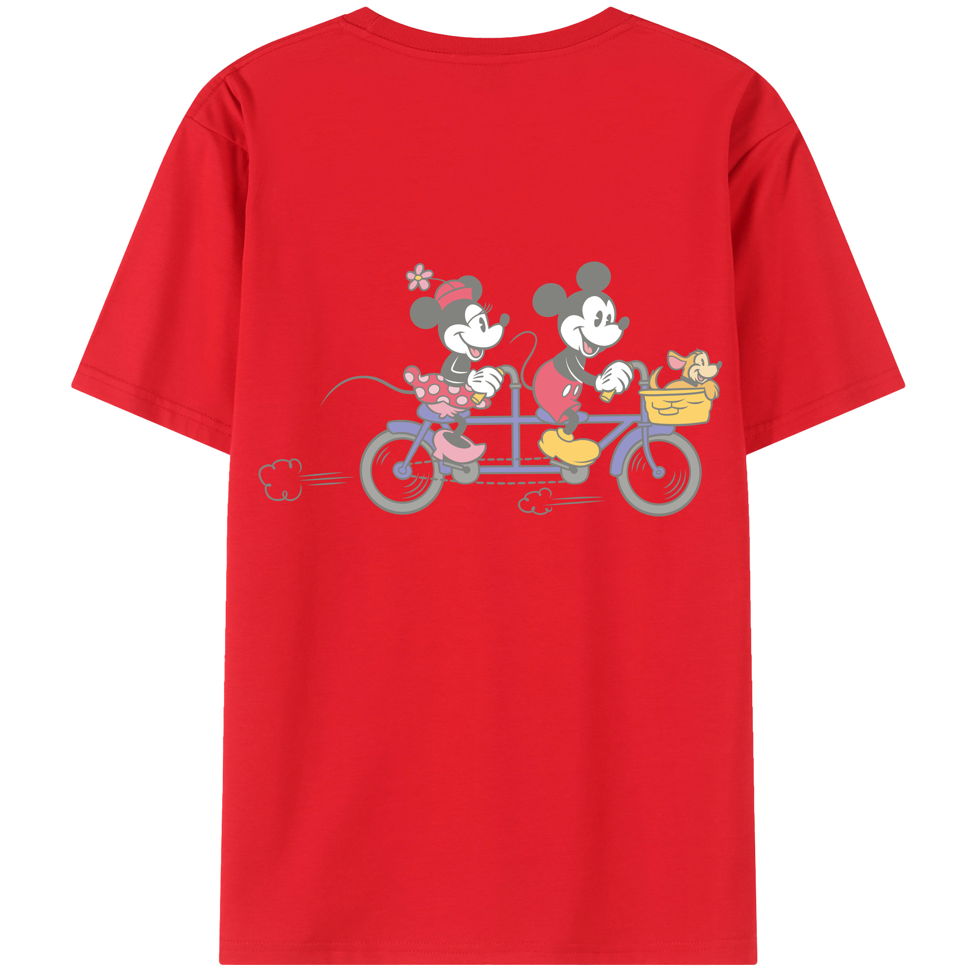 （画像用） ミッキーマウス Mickey Mouse レディース半袖Tシャツ(バックプリント)