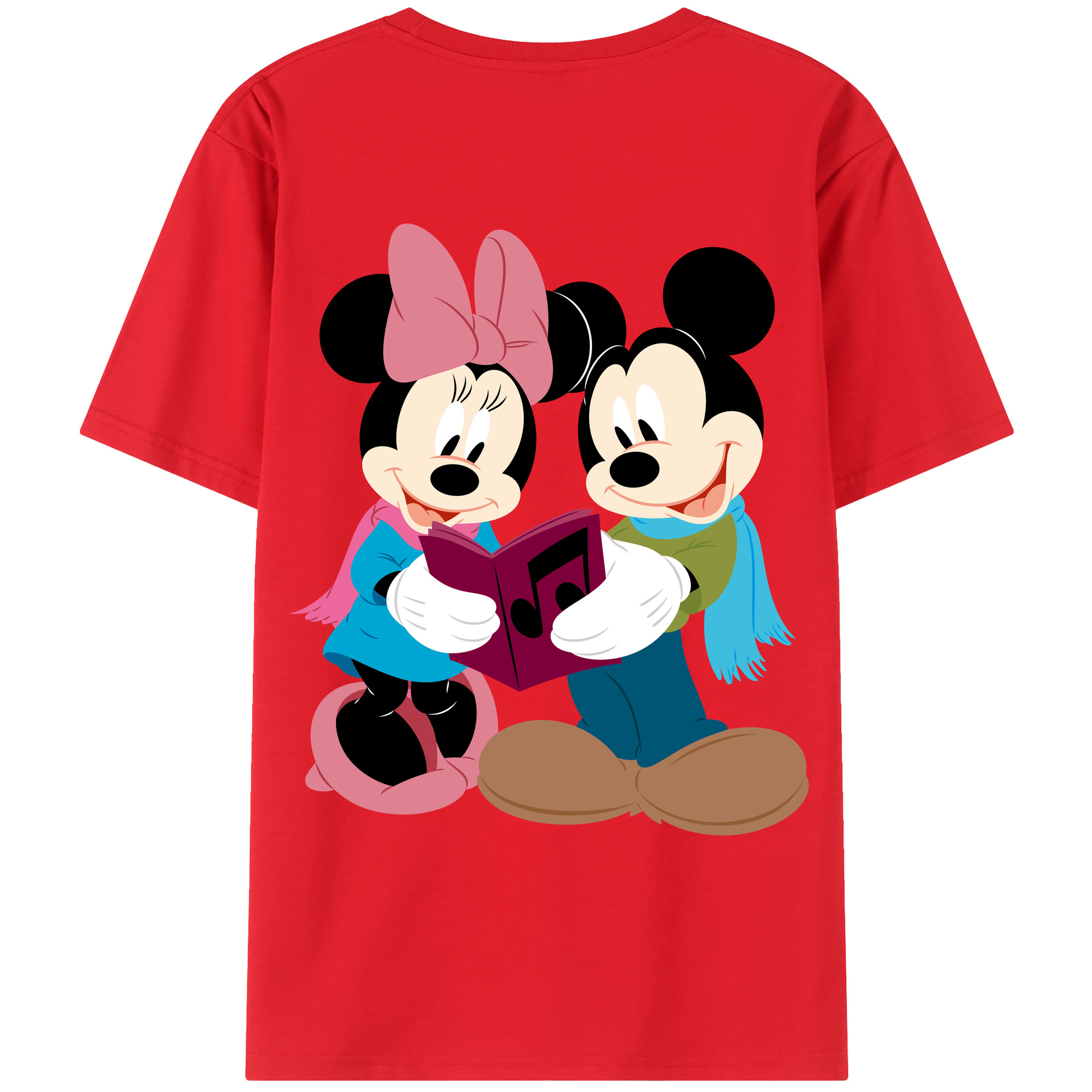 （画像用） ミッキーマウス Mickey Mouse レディース半袖Tシャツ(バックプリント)