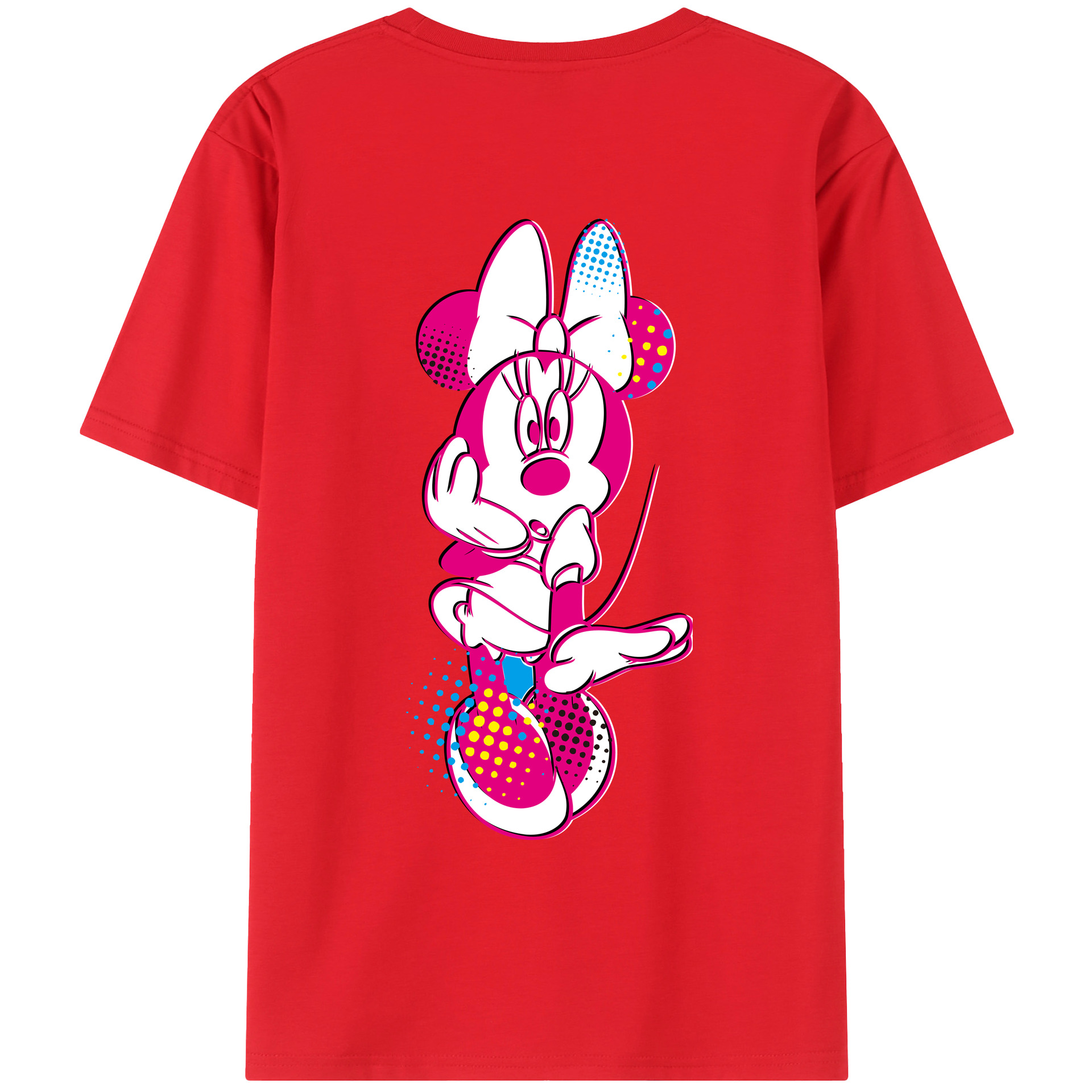 （画像用） ミッキーマウス Mickey Mouse レディース半袖Tシャツ(バックプリント)