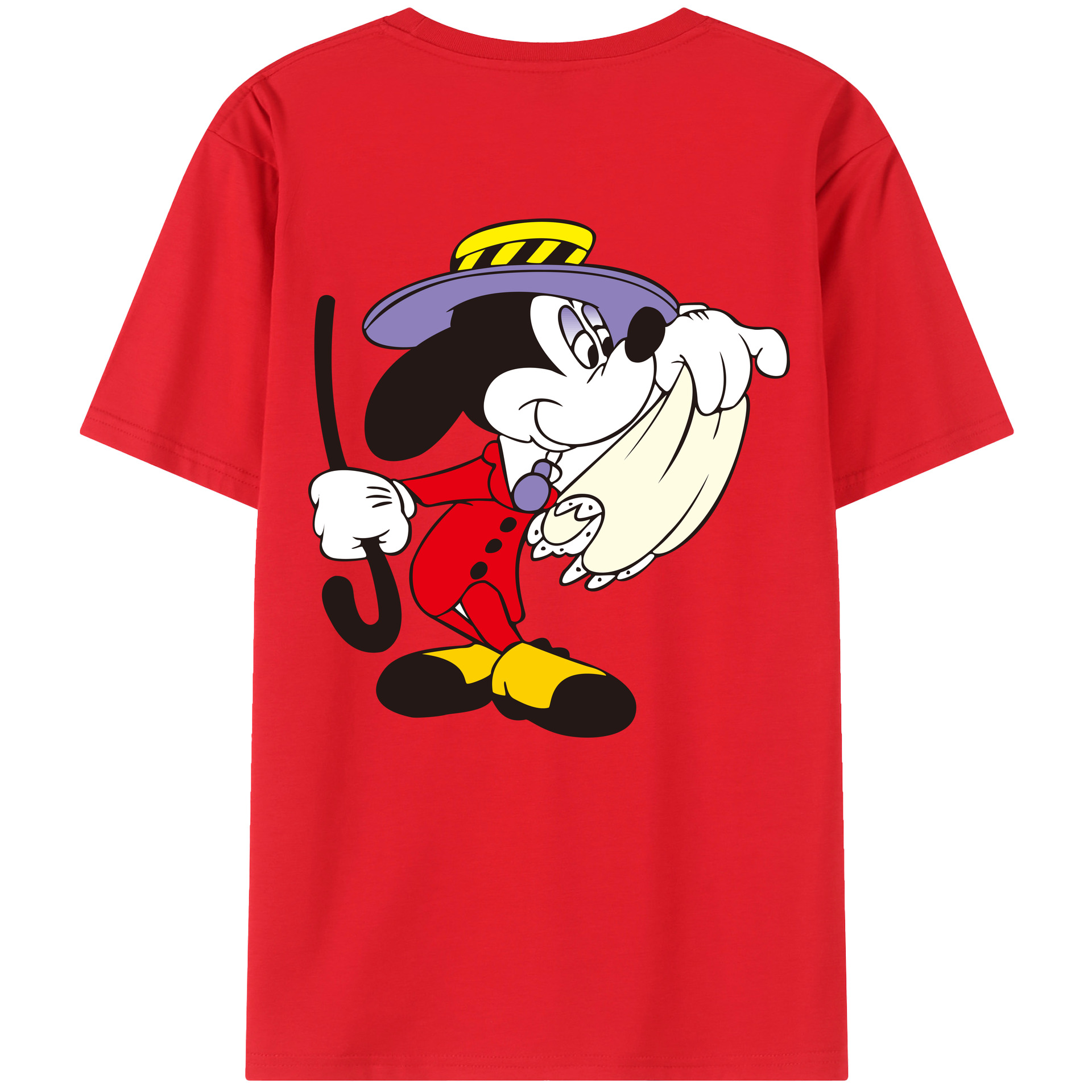 （画像用） ミッキーマウス Mickey Mouse レディース半袖Tシャツ(バックプリント)
