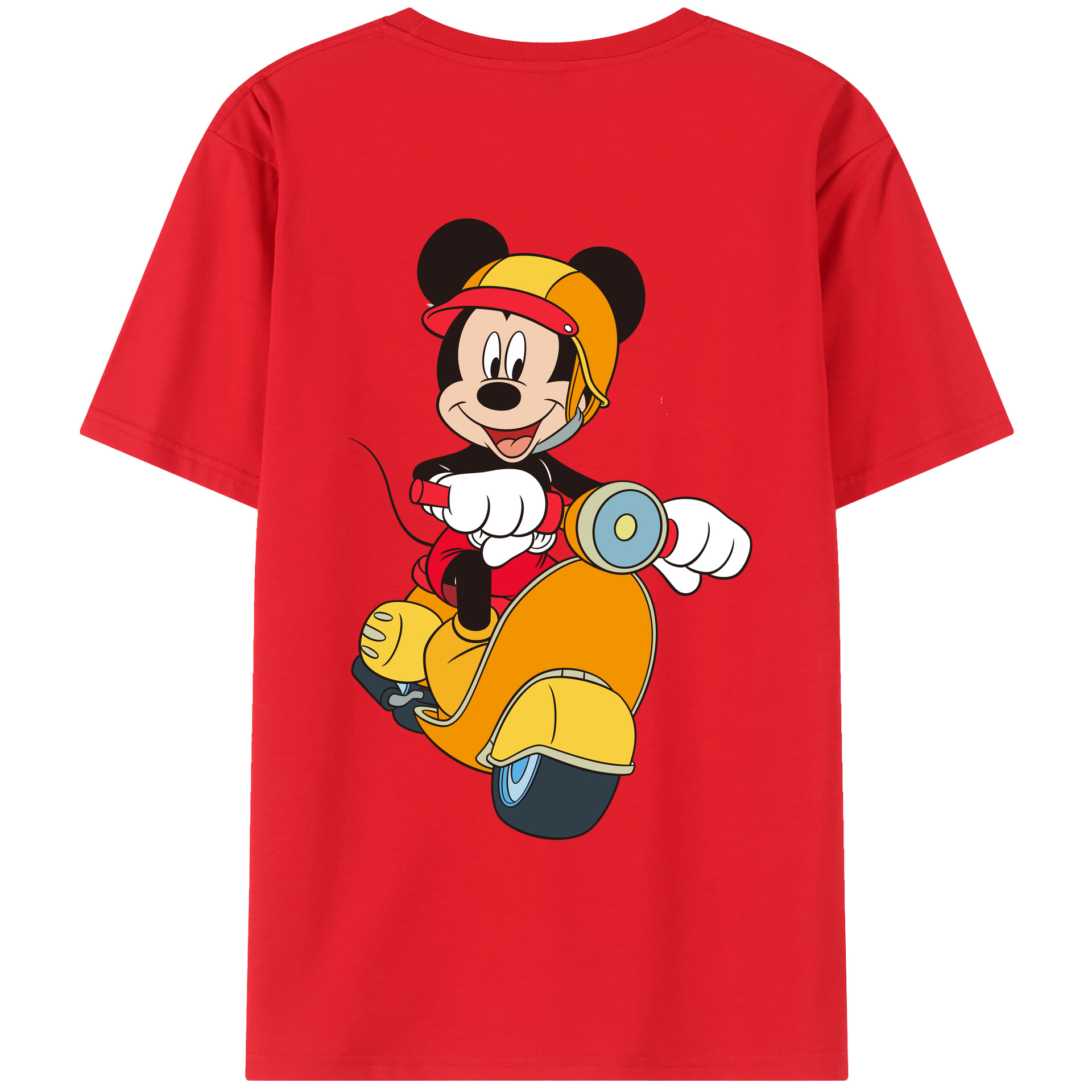 （画像用） ミッキーマウス Mickey Mouse レディース半袖Tシャツ(バックプリント)