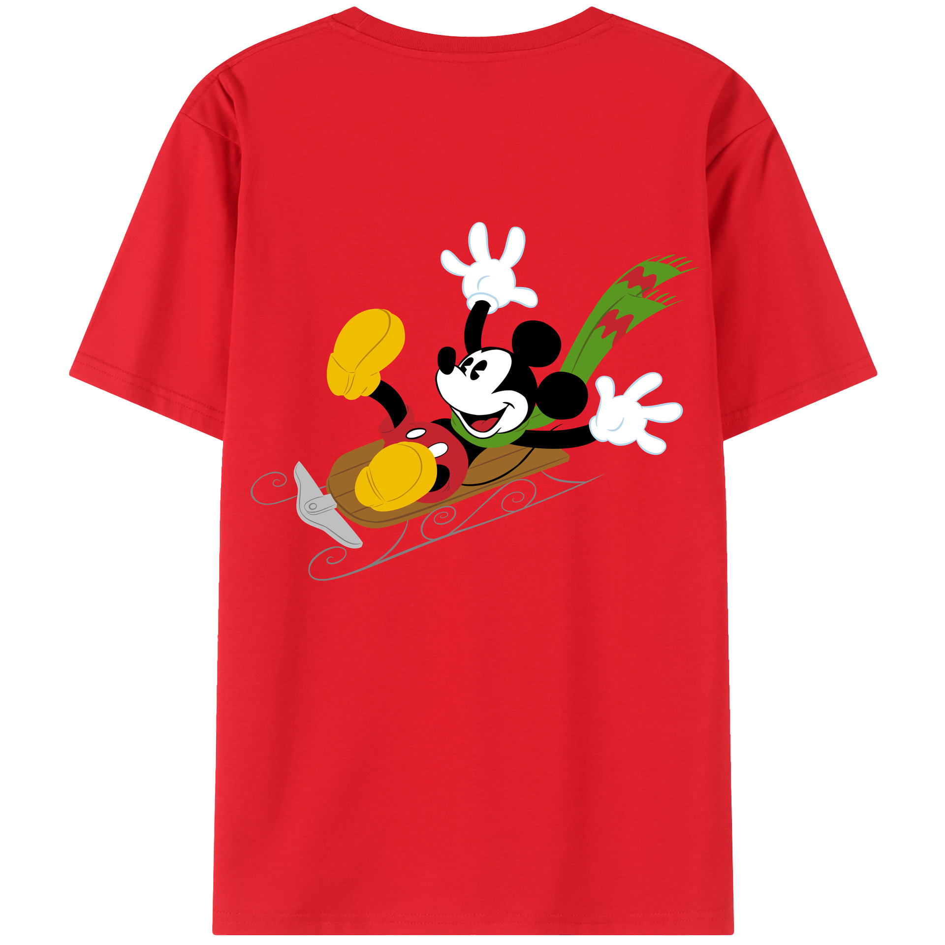 （画像用） ミッキーマウス Mickey Mouse レディース半袖Tシャツ(バックプリント)