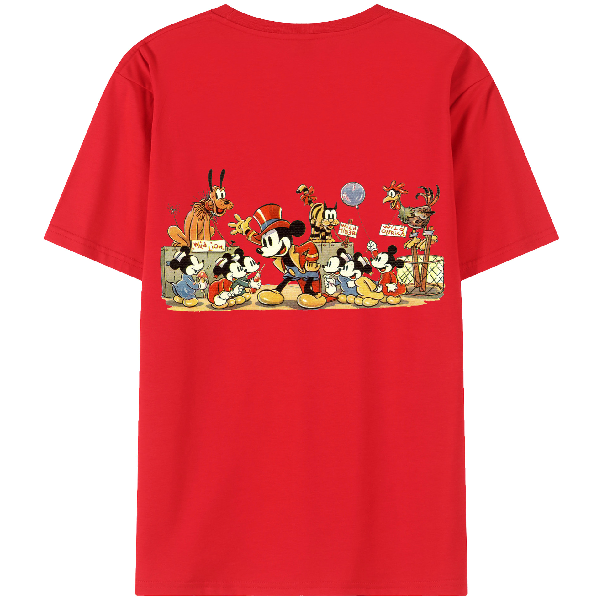 （画像用） ミッキーマウス Mickey Mouse レディース半袖Tシャツ(バックプリント)