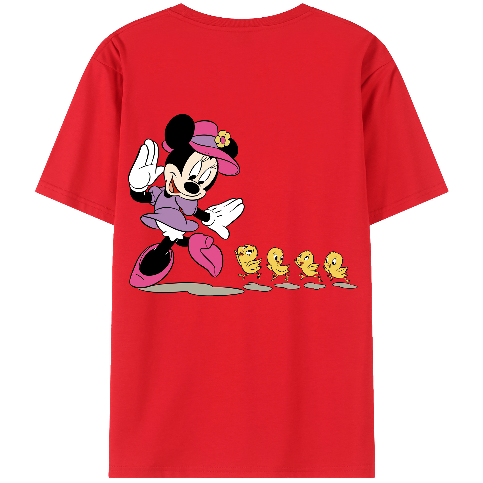 （画像用） ミッキーマウス Mickey Mouse レディース半袖Tシャツ(バックプリント)