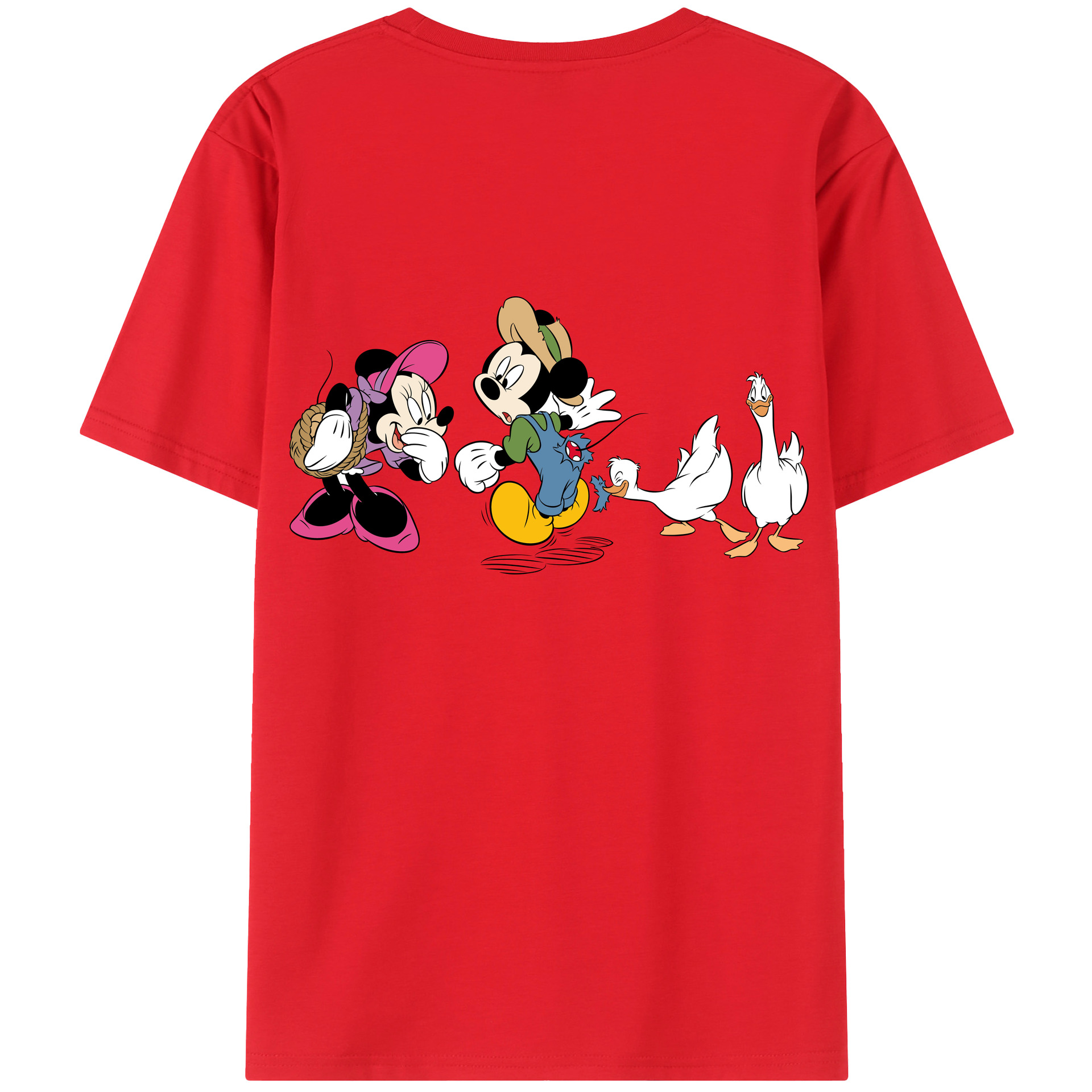 （画像用） ミッキーマウス Mickey Mouse レディース半袖Tシャツ(バックプリント)