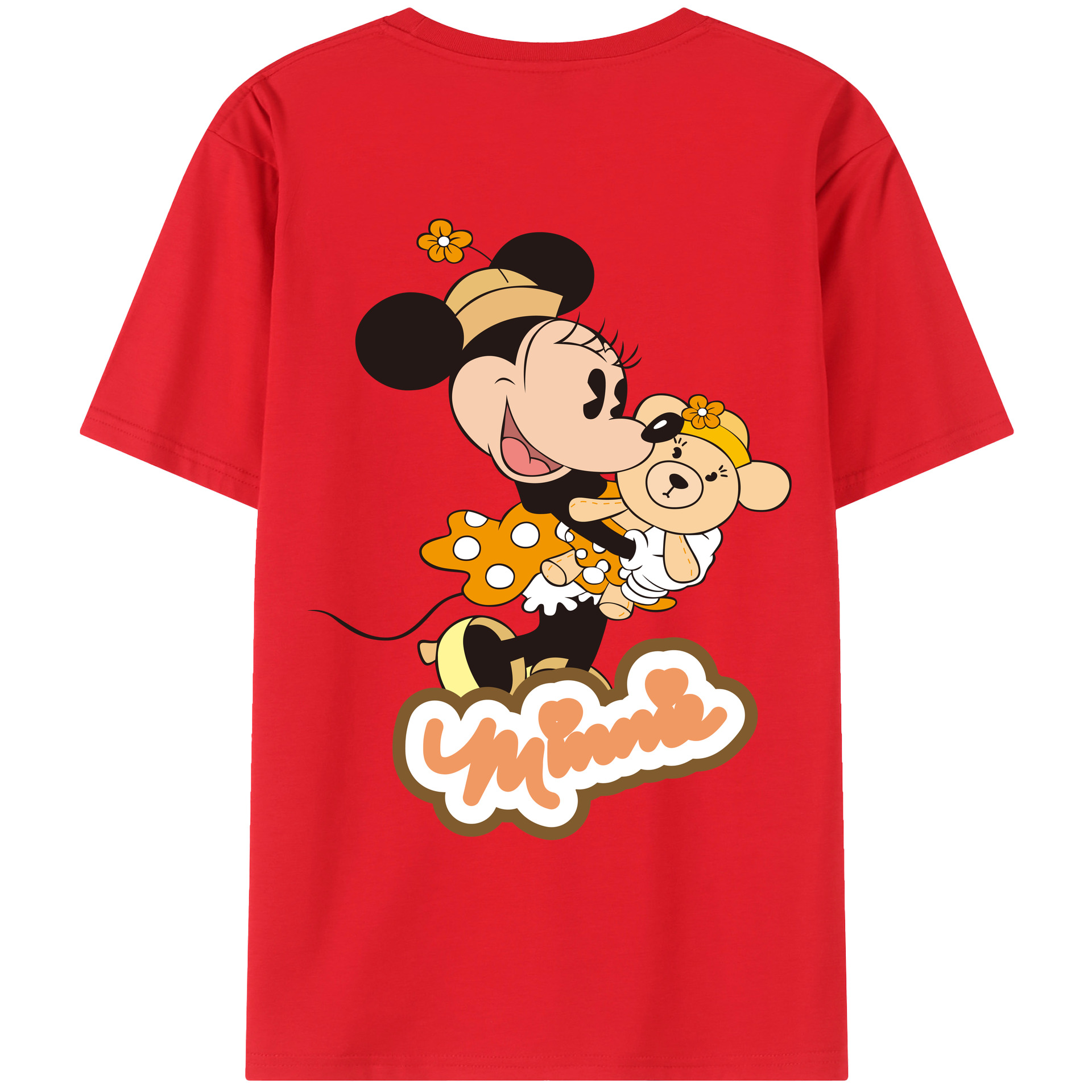 （画像用） ミッキーマウス Mickey Mouse レディース半袖Tシャツ(バックプリント)
