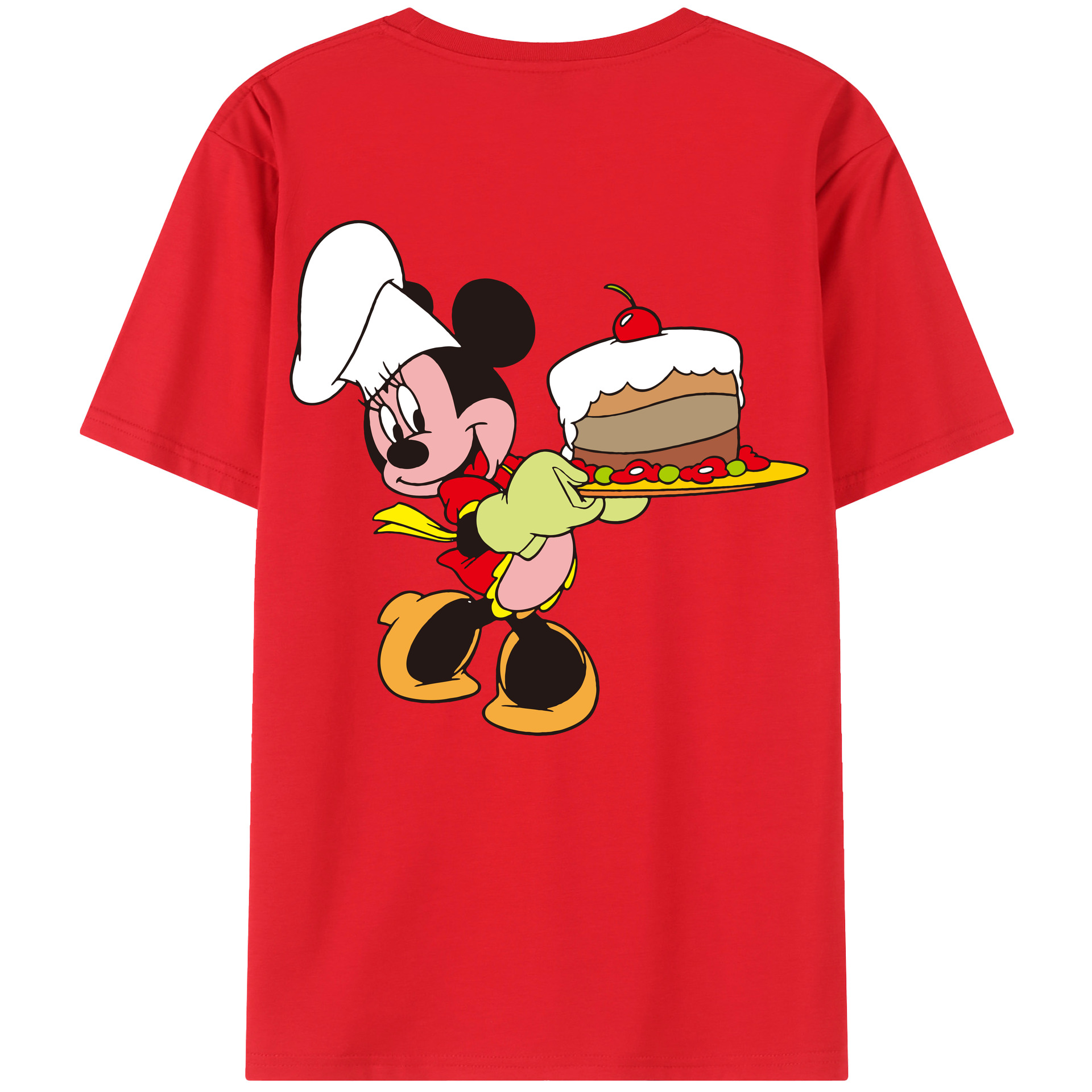（画像用） ミッキーマウス Mickey Mouse レディース半袖Tシャツ(バックプリント)